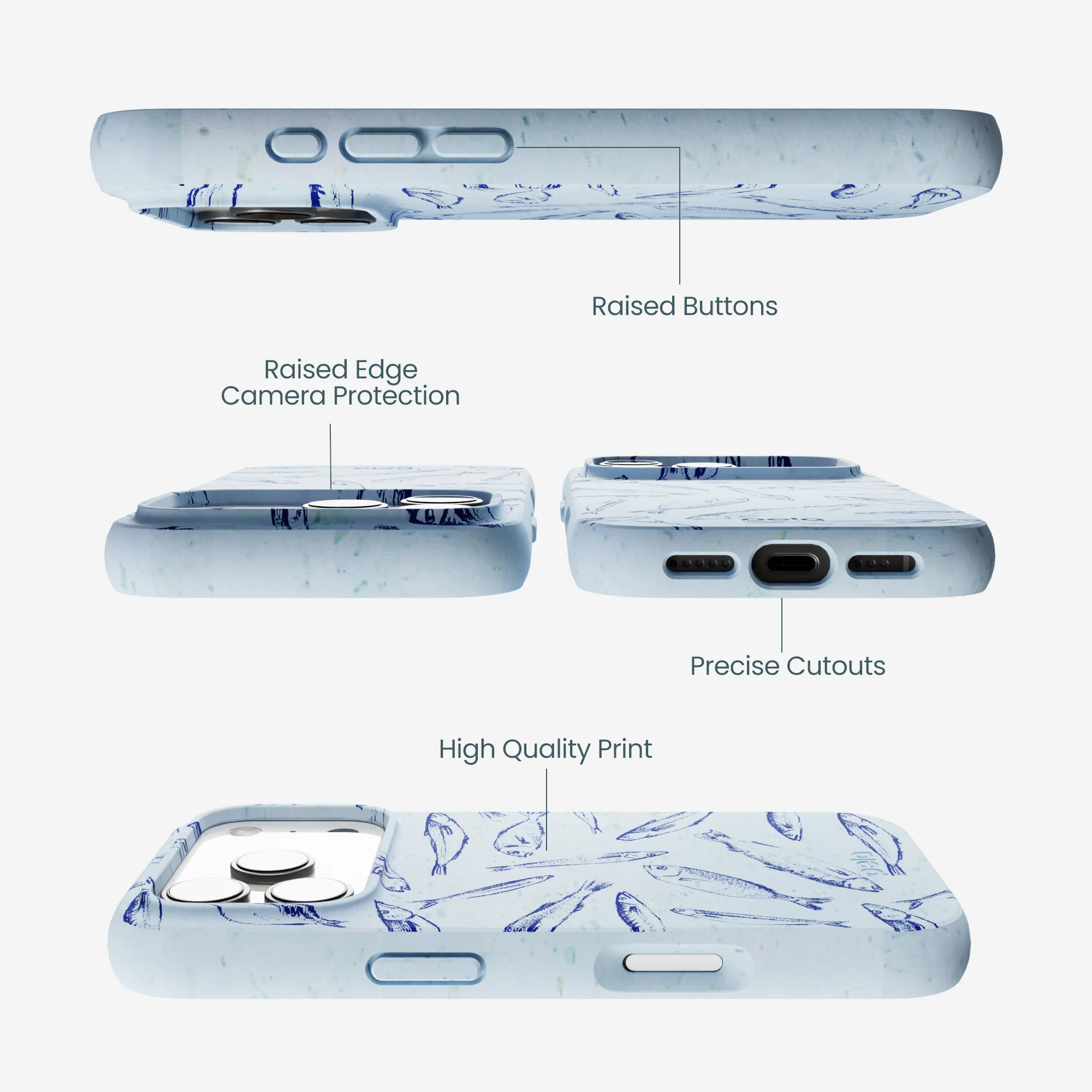 Powder Blue Fishery iPhone 17 Pro Case - Image 3