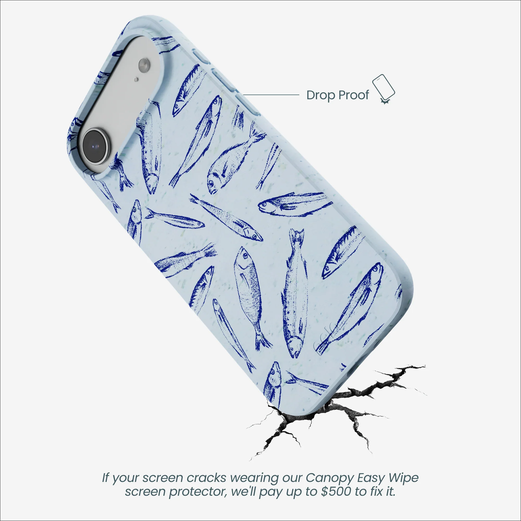 Powder Blue Fishery iPhone Air Case - Image 4