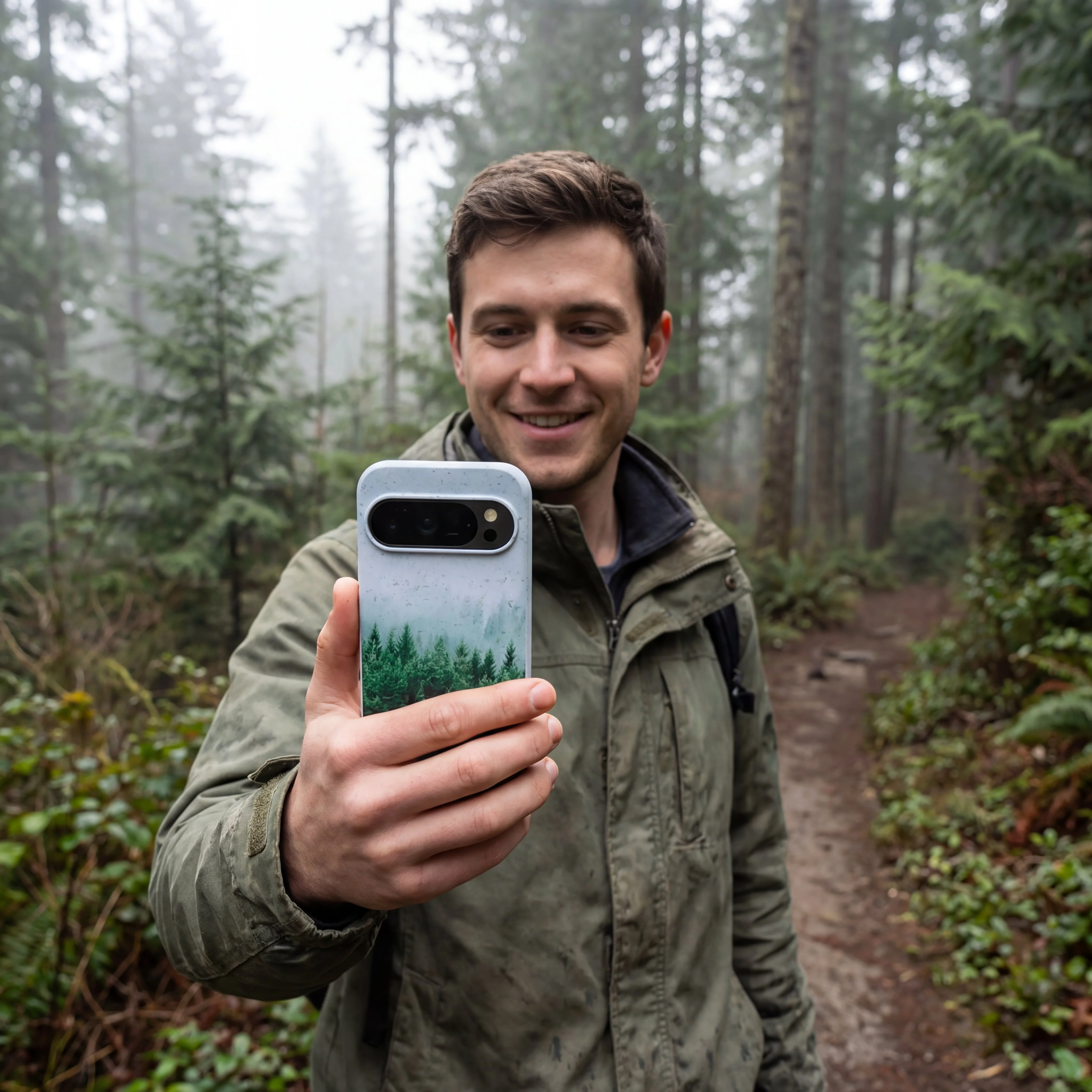 Powder Blue Forest Mist Google Pixel 10/10 Pro Case - Image 2