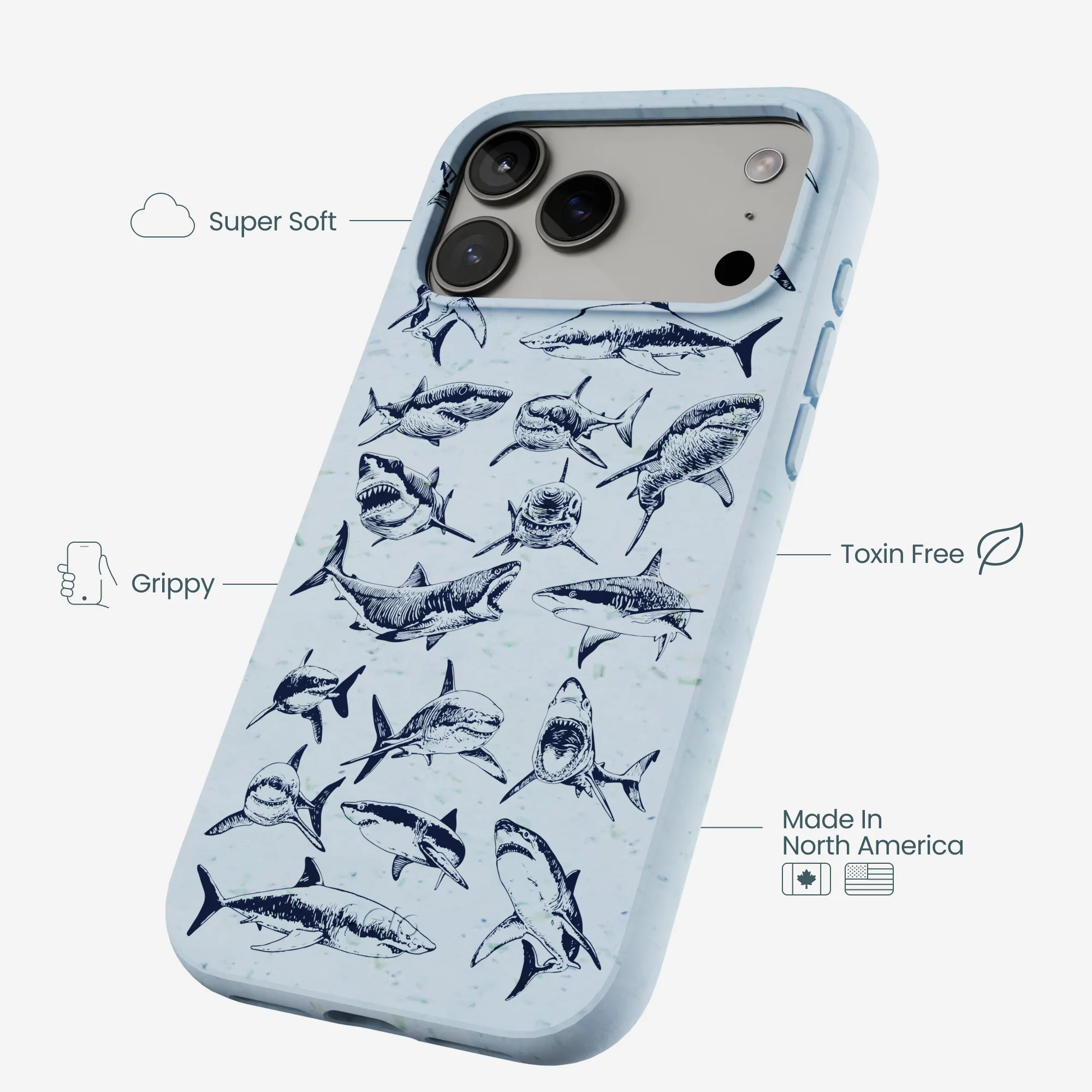 Powder Blue Great White iPhone 17 Pro Max Case - Image 3