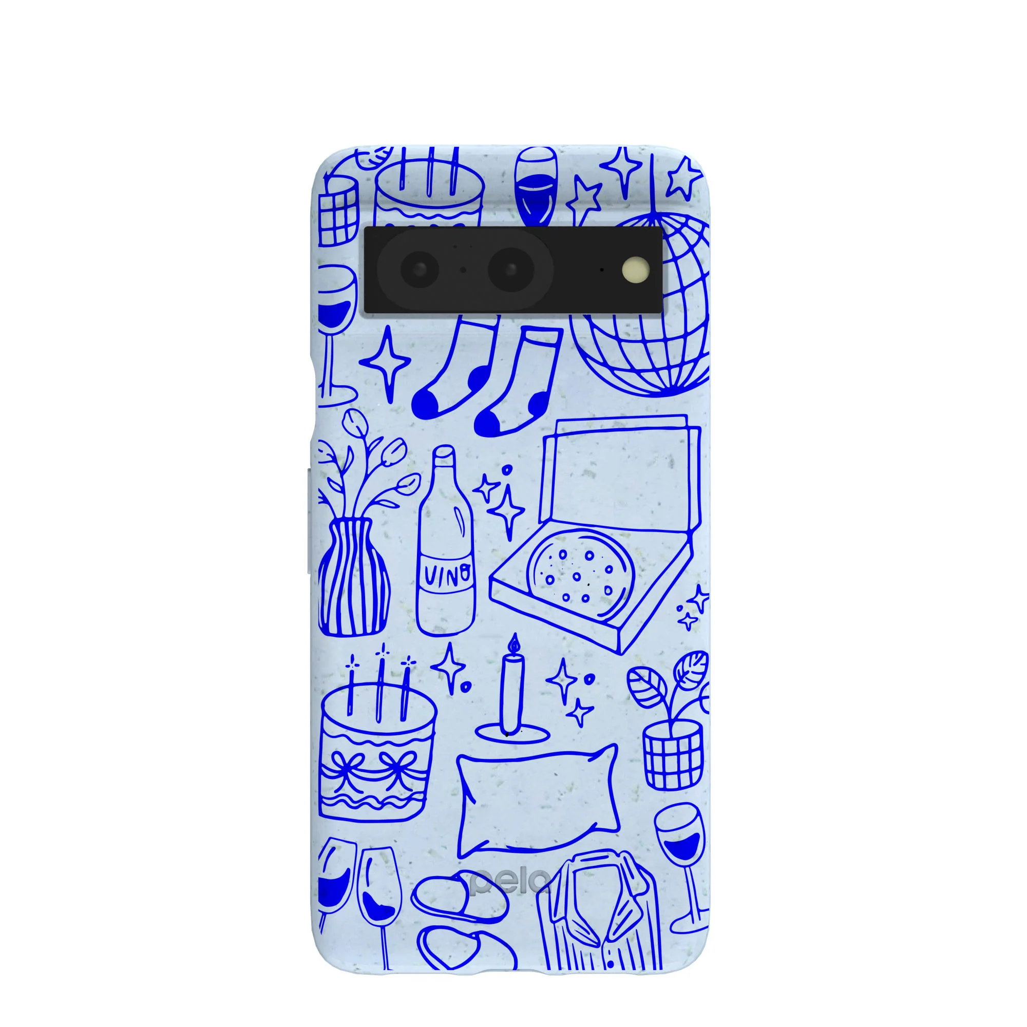 Powder Blue Home for Midnight Google Pixel 8 Case