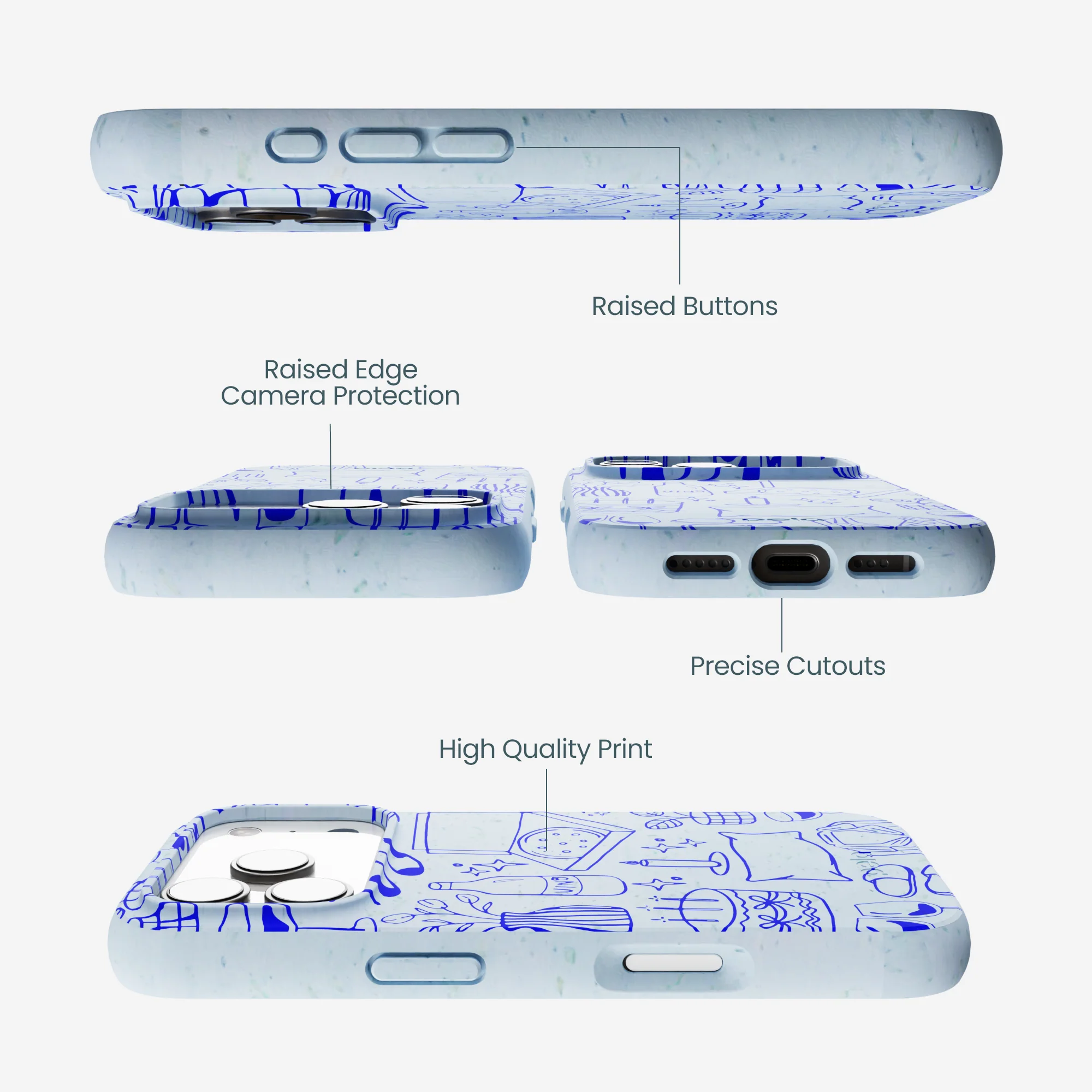 Powder Blue Home for Midnight iPhone 17 Pro Case - Image 3