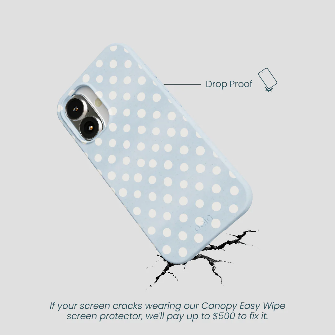 Powder Blue Indigo Dots iPhone 16 Case - Image 5