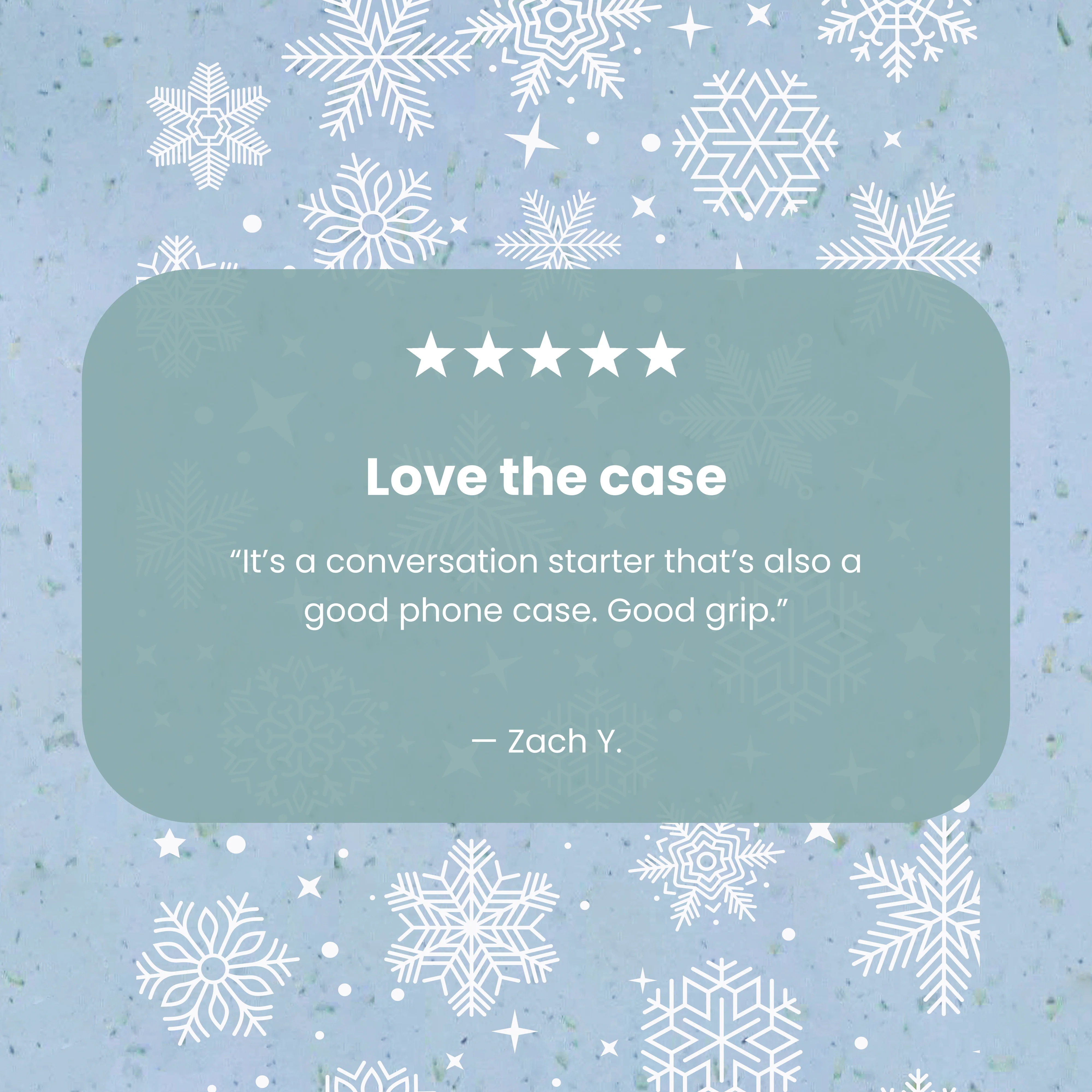 Powder Blue Let it Snow Google Pixel 8a Case - Image 3