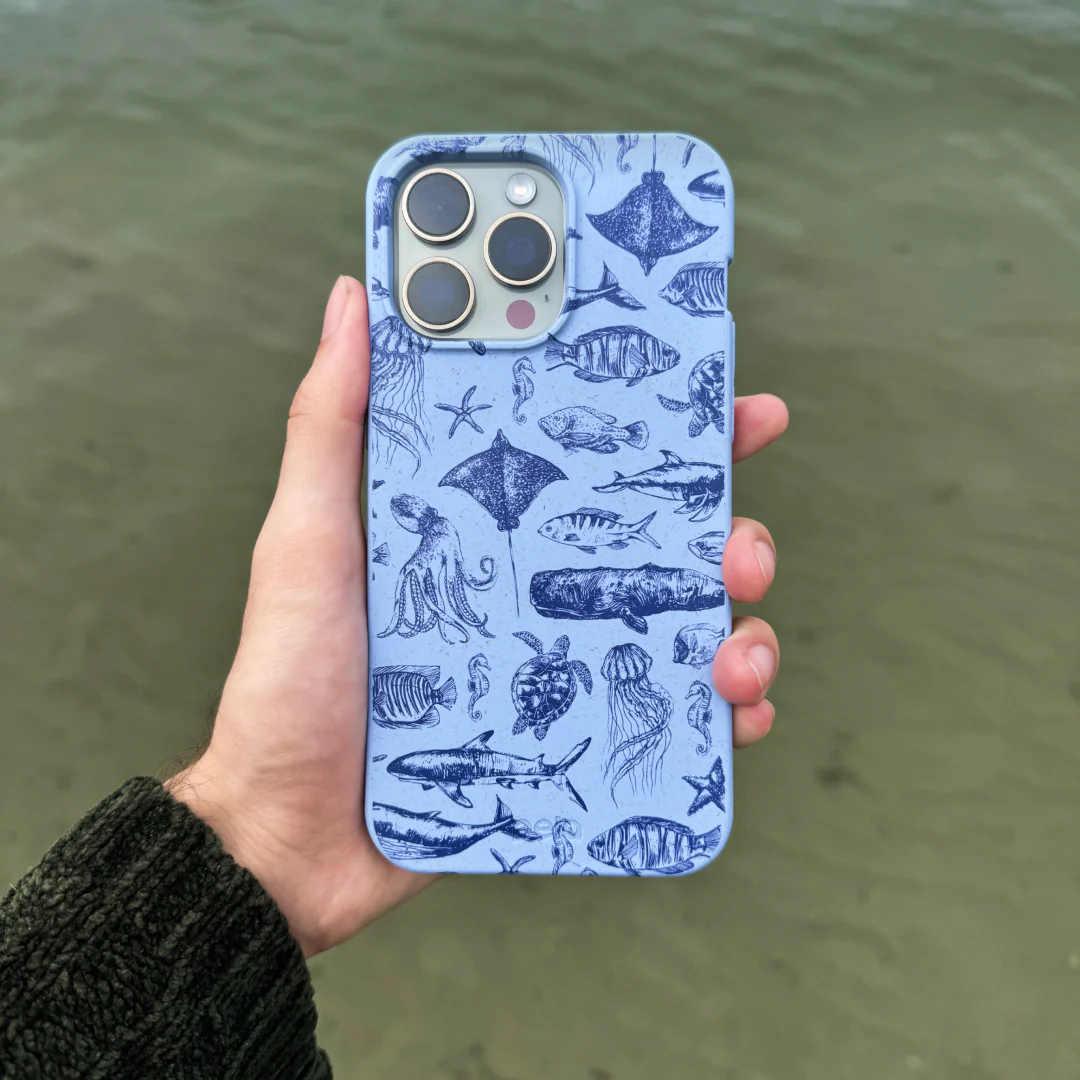 Powder Blue Marine Life iPhone Air Case - Image 2