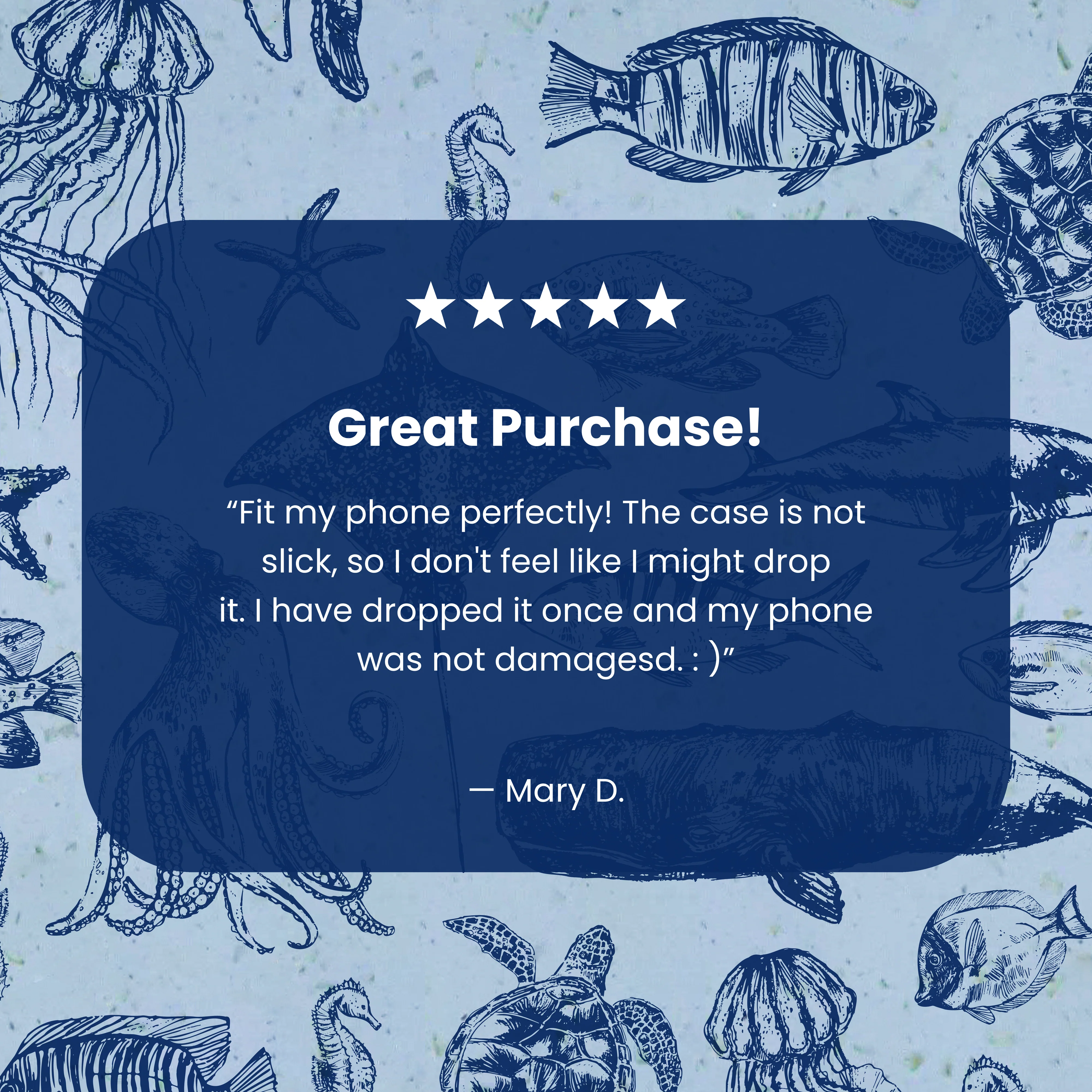 Powder Blue Marine Life iPhone Air Case - Image 7