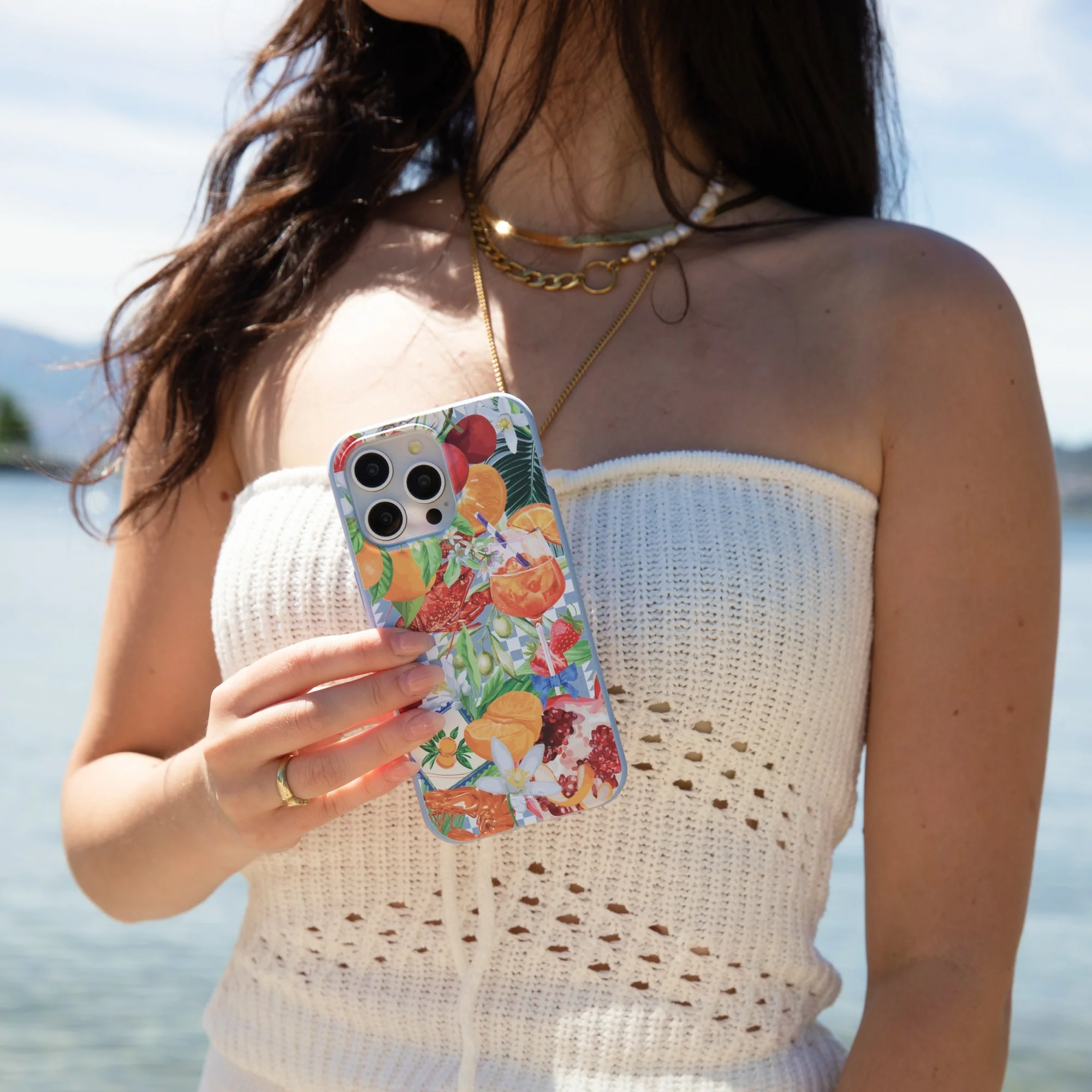 Powder Blue Mediterranean Summers iPhone 16e/17e Case - Image 3