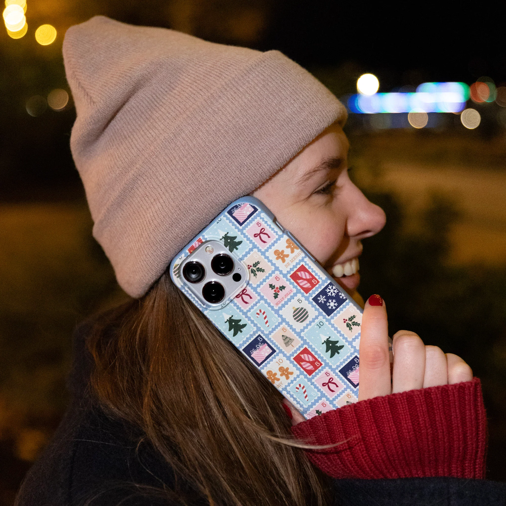 Powder Blue Noel Stamps Google Pixel 9 Pro XL Case - Image 5