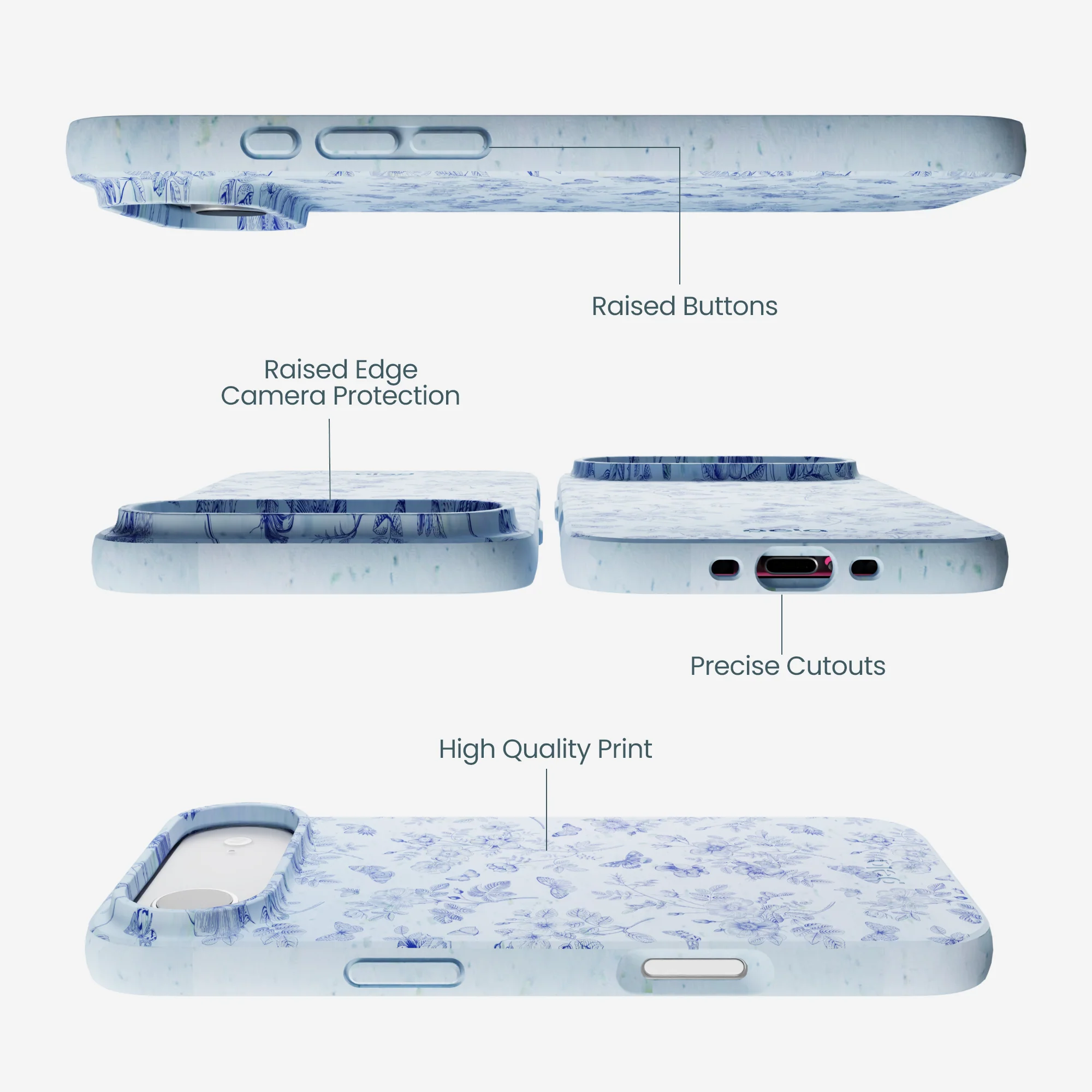 Powder Blue Porcelain iPhone Air Case - Image 3