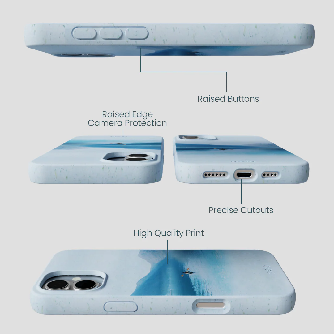 Powder Blue Serene iPhone 16 Plus Case - Image 2