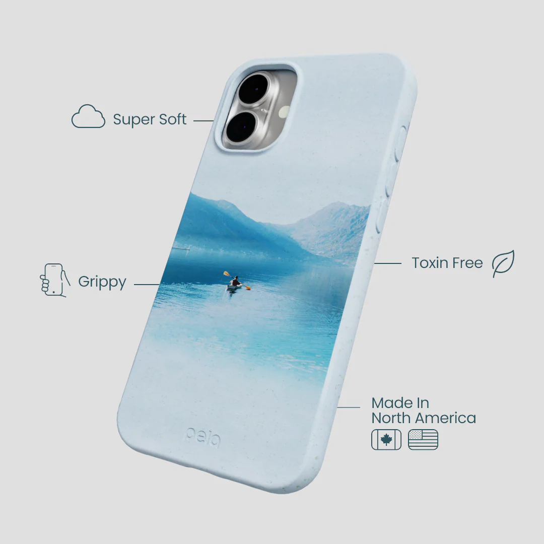Powder Blue Serene iPhone 16 Plus Case - Image 3
