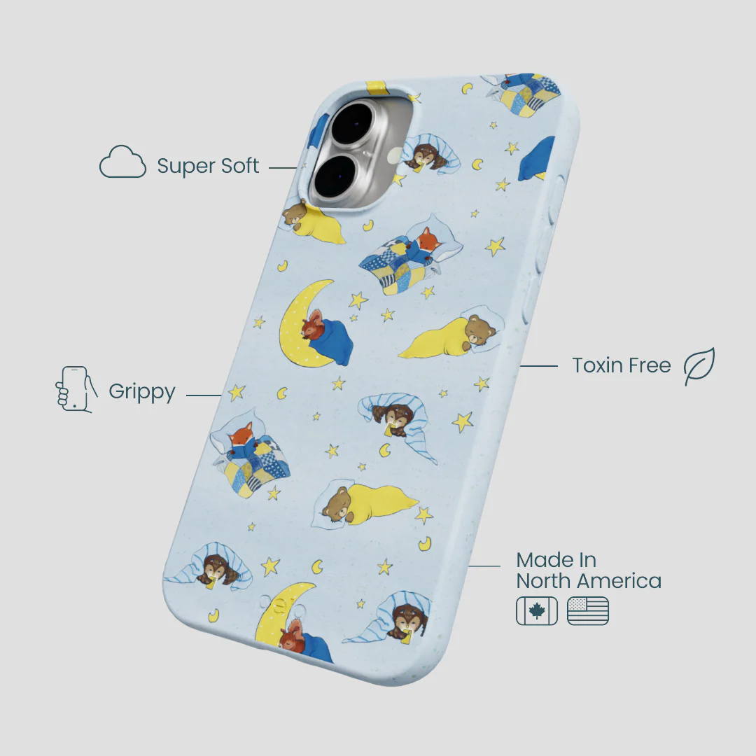Powder Blue Starlight Sleep iPhone 16 Plus Case - Image 4