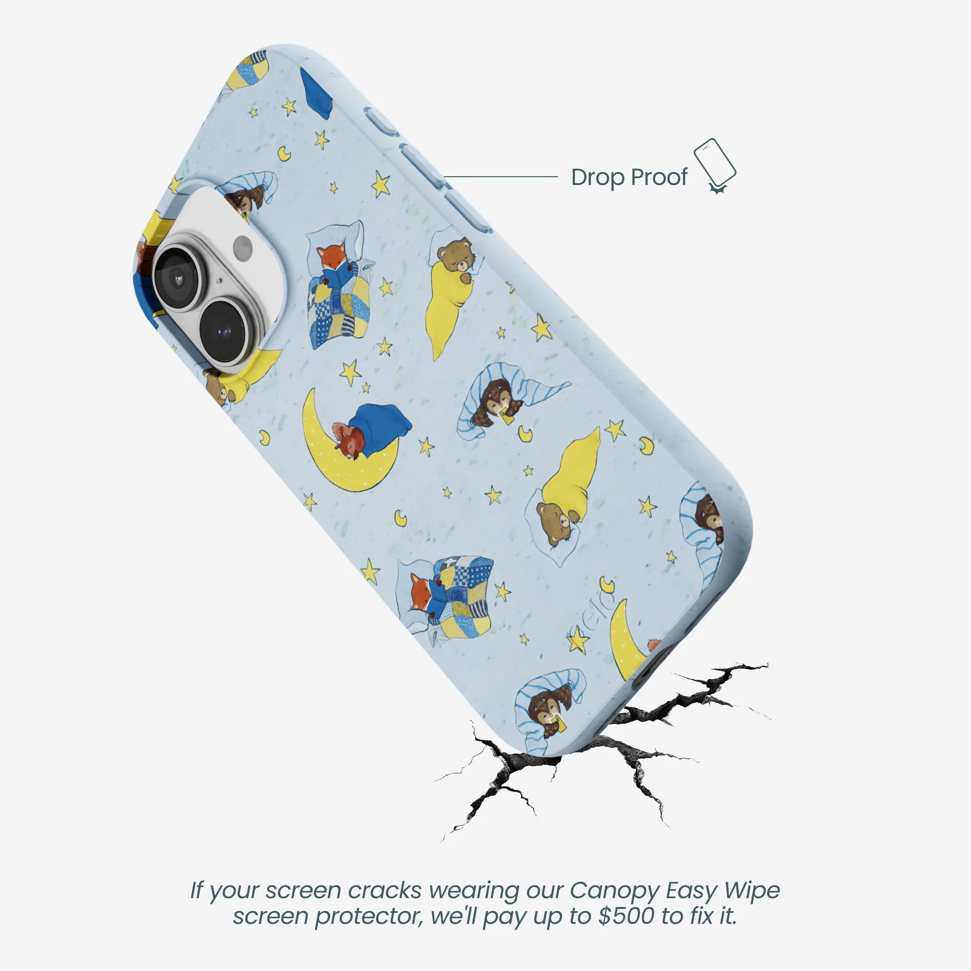 Powder Blue Starlight Sleep iPhone 17 Case - Image 5