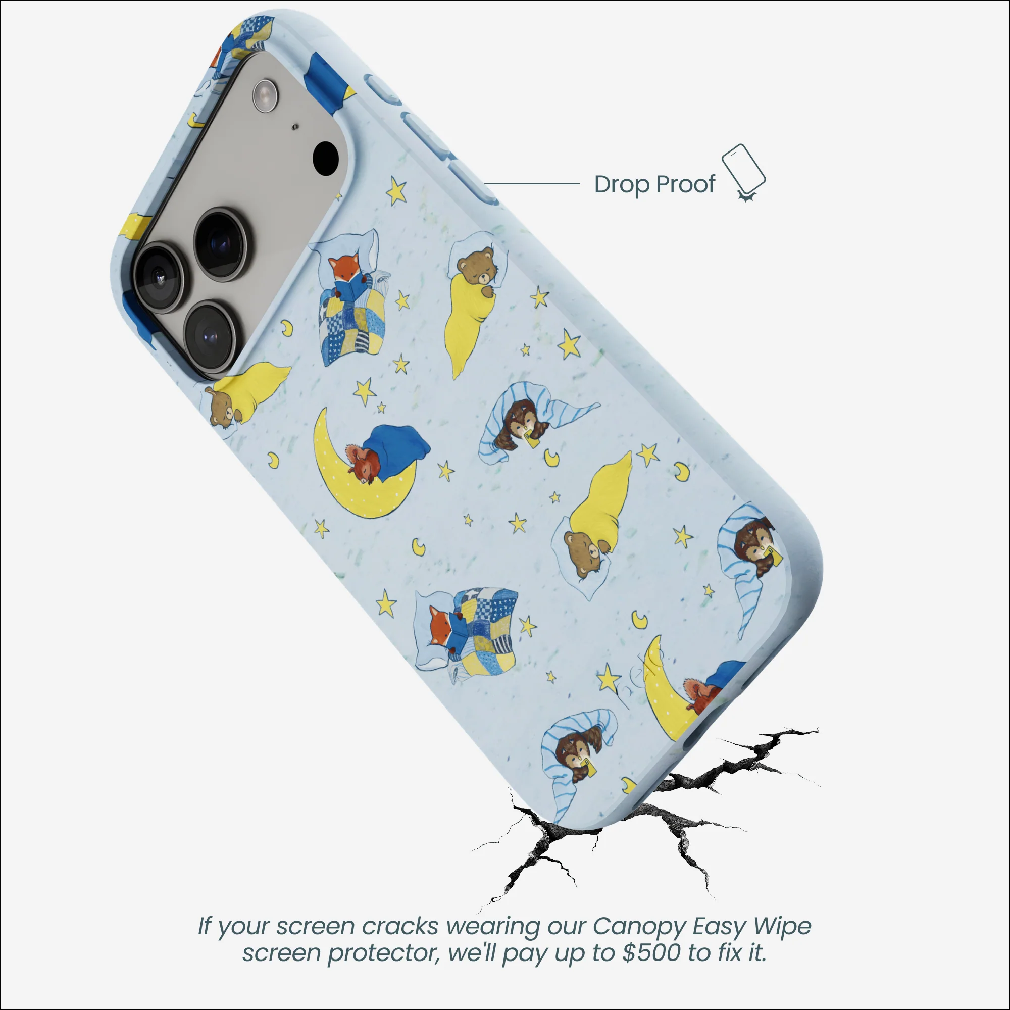 Powder Blue Starlight Sleep iPhone 17 Pro Max Case - Image 5