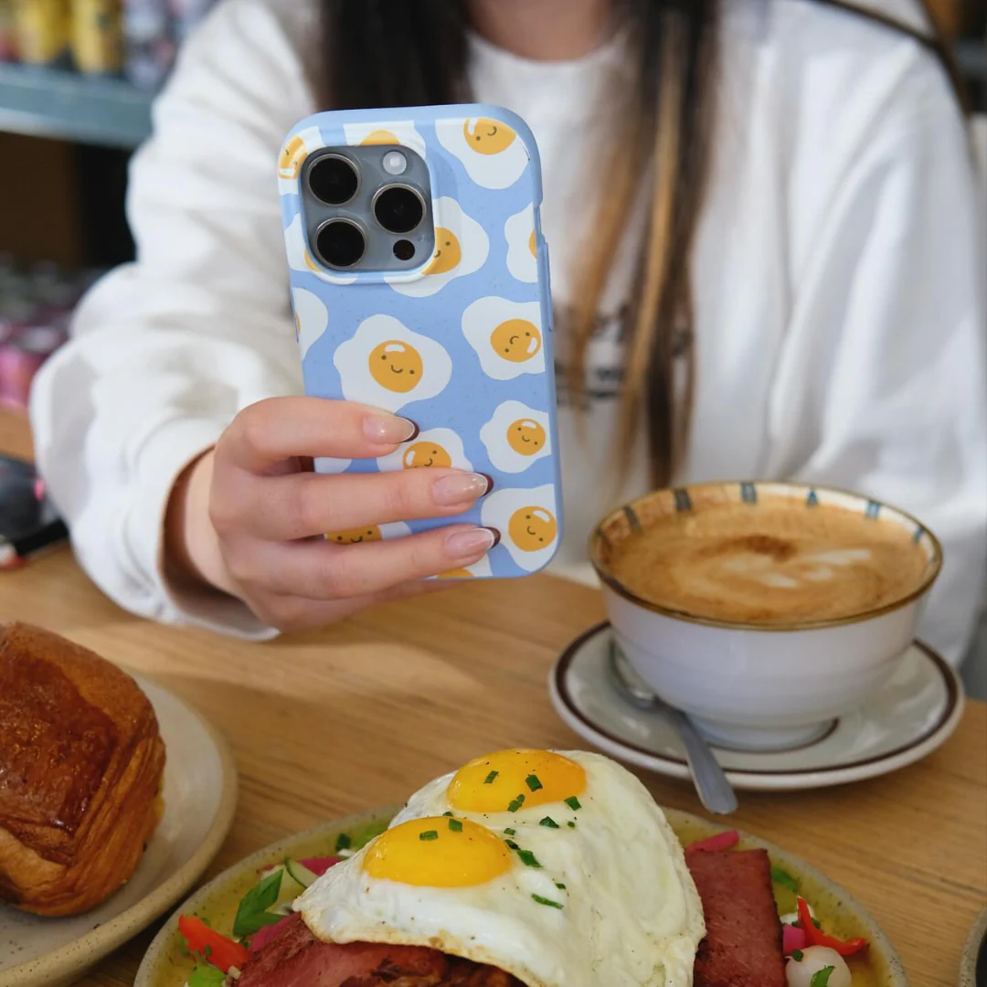 Powder Blue Sunny Side Up iPhone 17 Case - Image 2