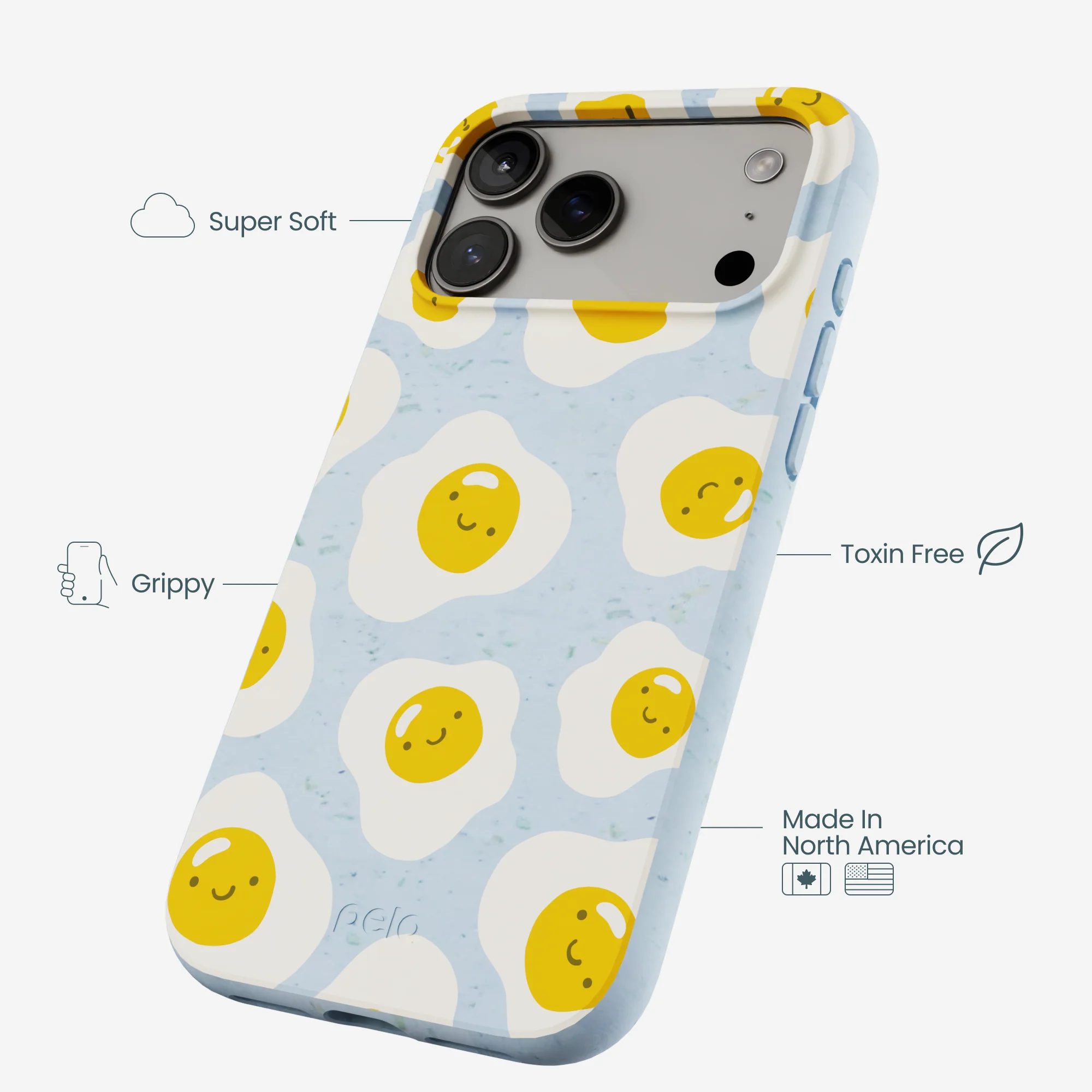 Powder Blue Sunny Side Up iPhone 17 Pro Max Case - Image 3