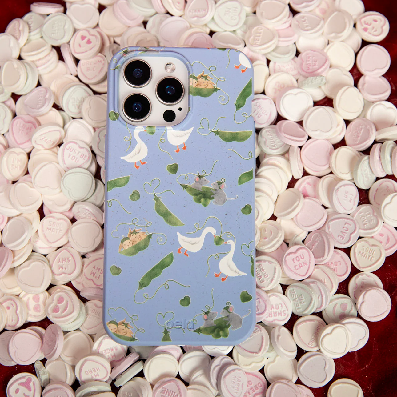 Powder Blue Two Peas in a Pod iPhone 15 Pro Max Case - Image 6