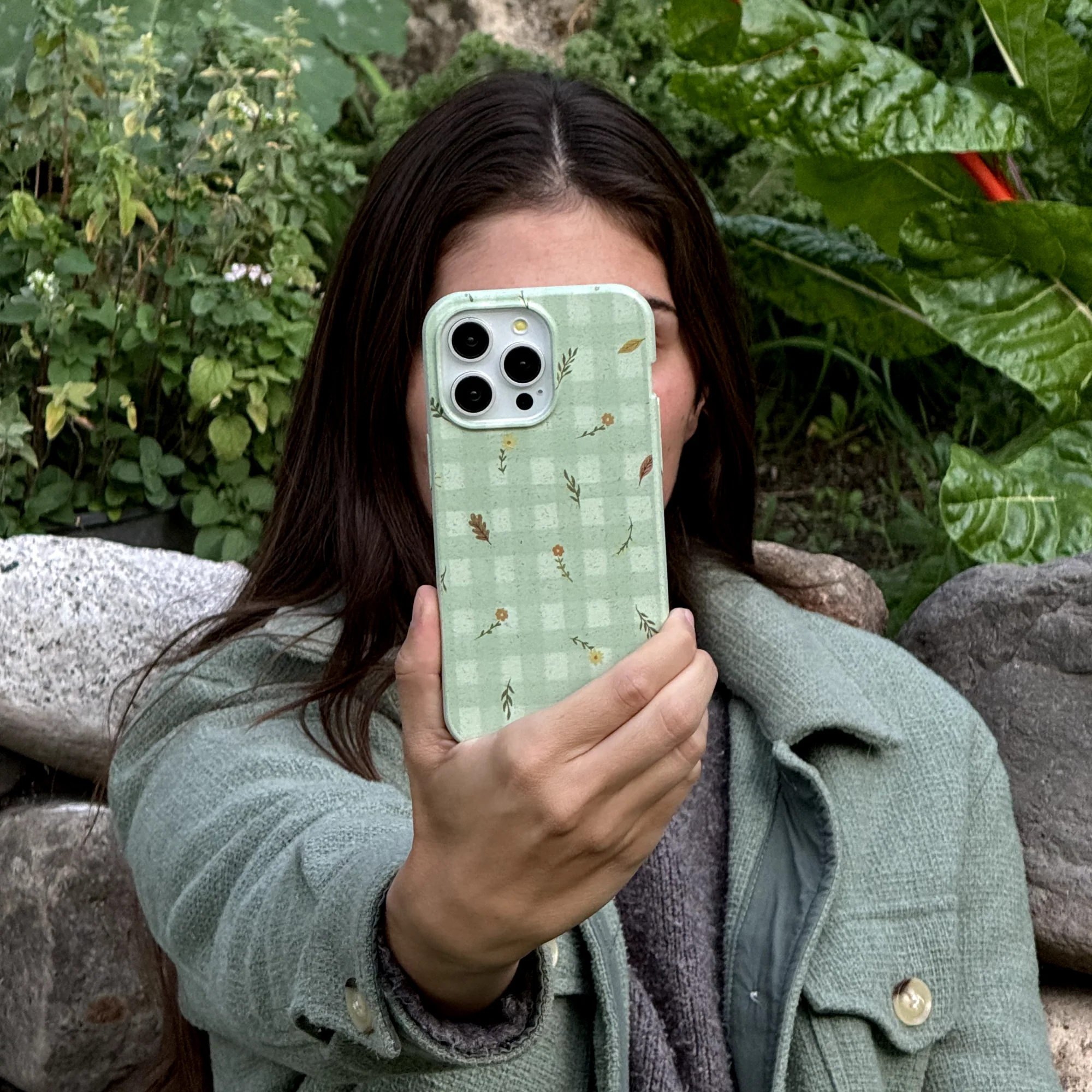 Sage Green Fall Gingham Google Pixel 9a Case - Image 5