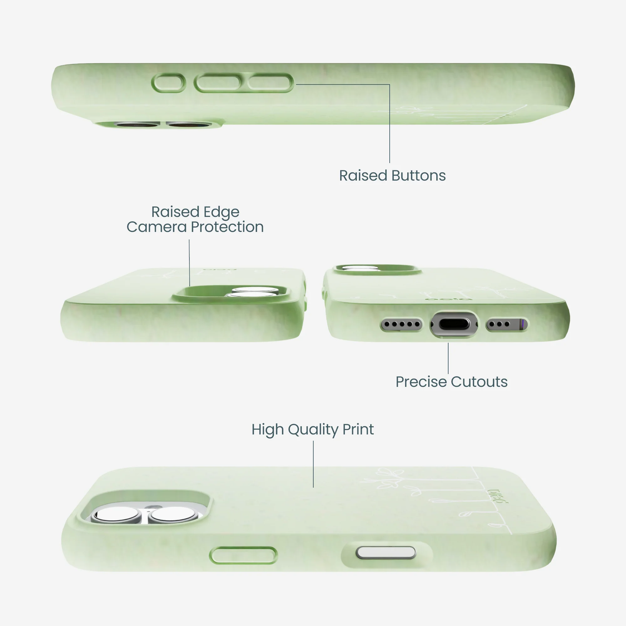 Sage Green Grow and Flourish iPhone 17 Case - Image 3