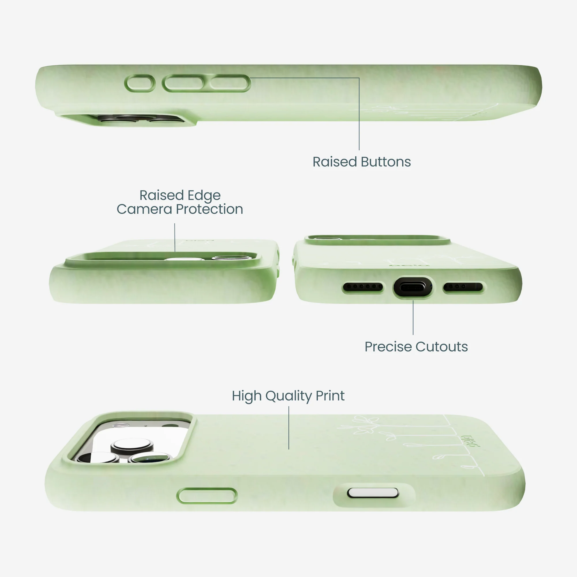 Sage Green Grow and Flourish iPhone 17 Pro Max Case - Image 2