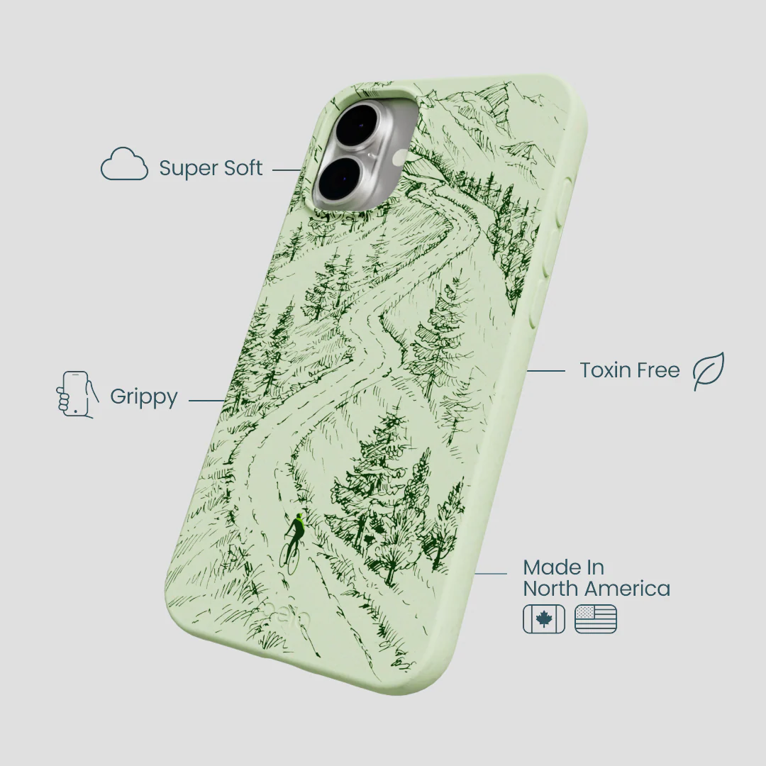Sage Green Into the Mountains iPhone 16 Plus Case - Image 3