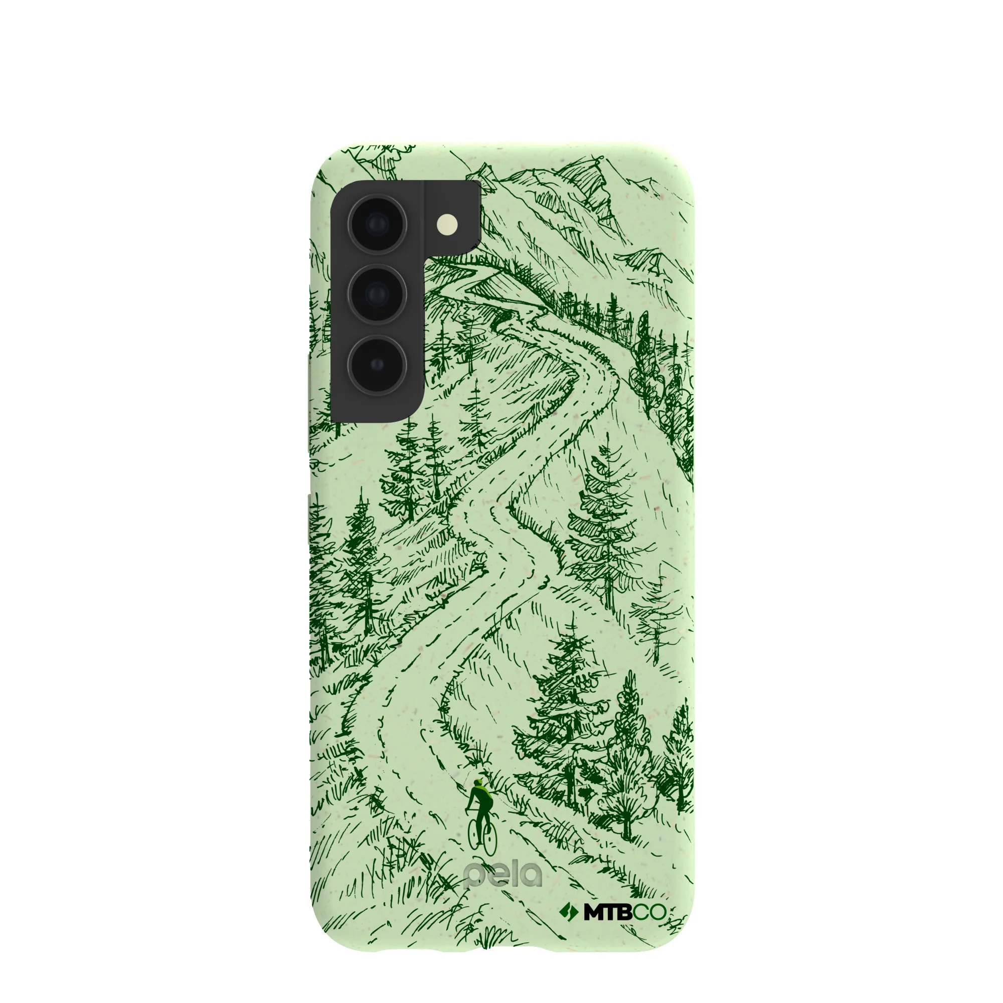 Sage Green Into the Mountains MTBCO Samsung Galaxy S22 Case