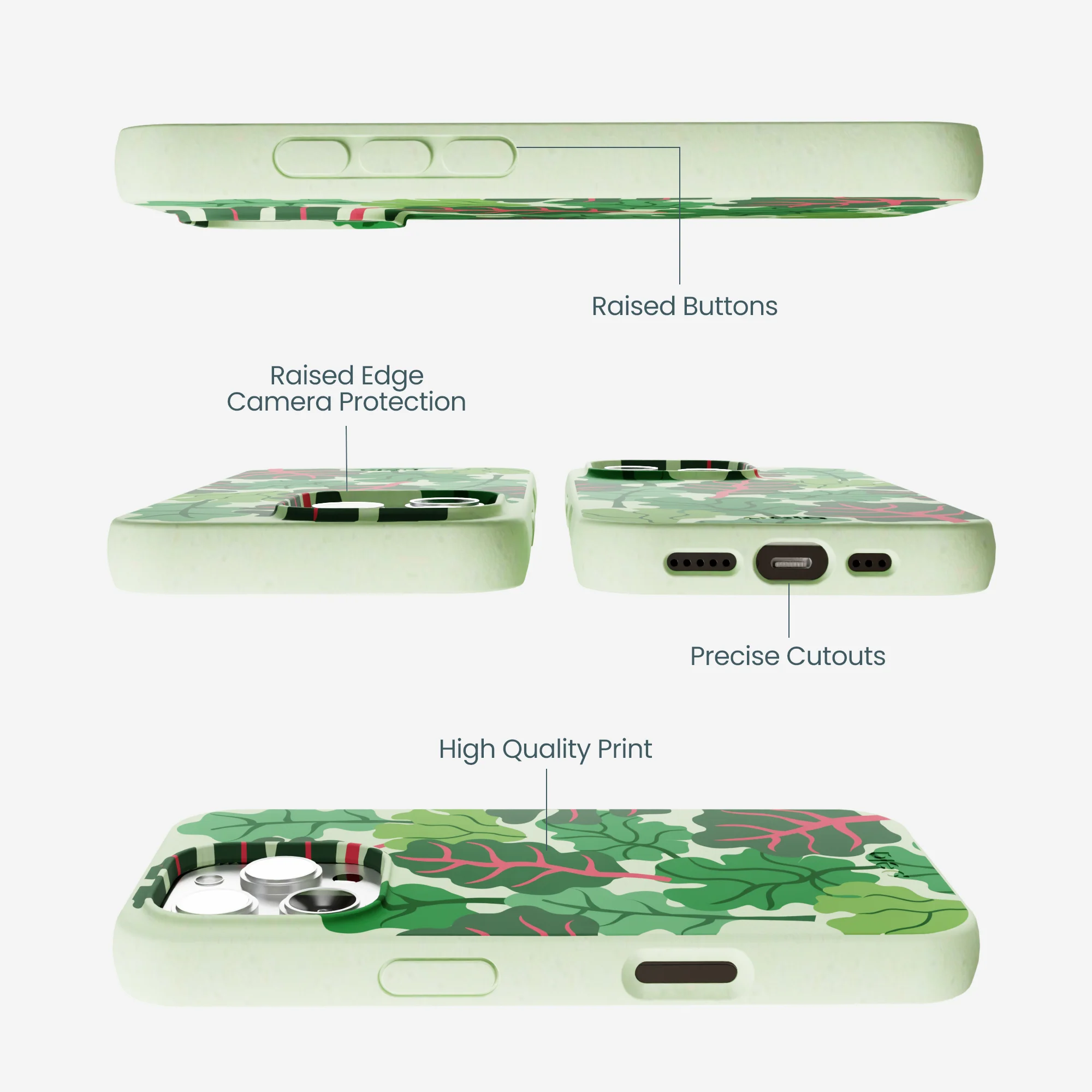 Sage Green Leafy Greens iPhone 16 Pro Max Case - Image 3