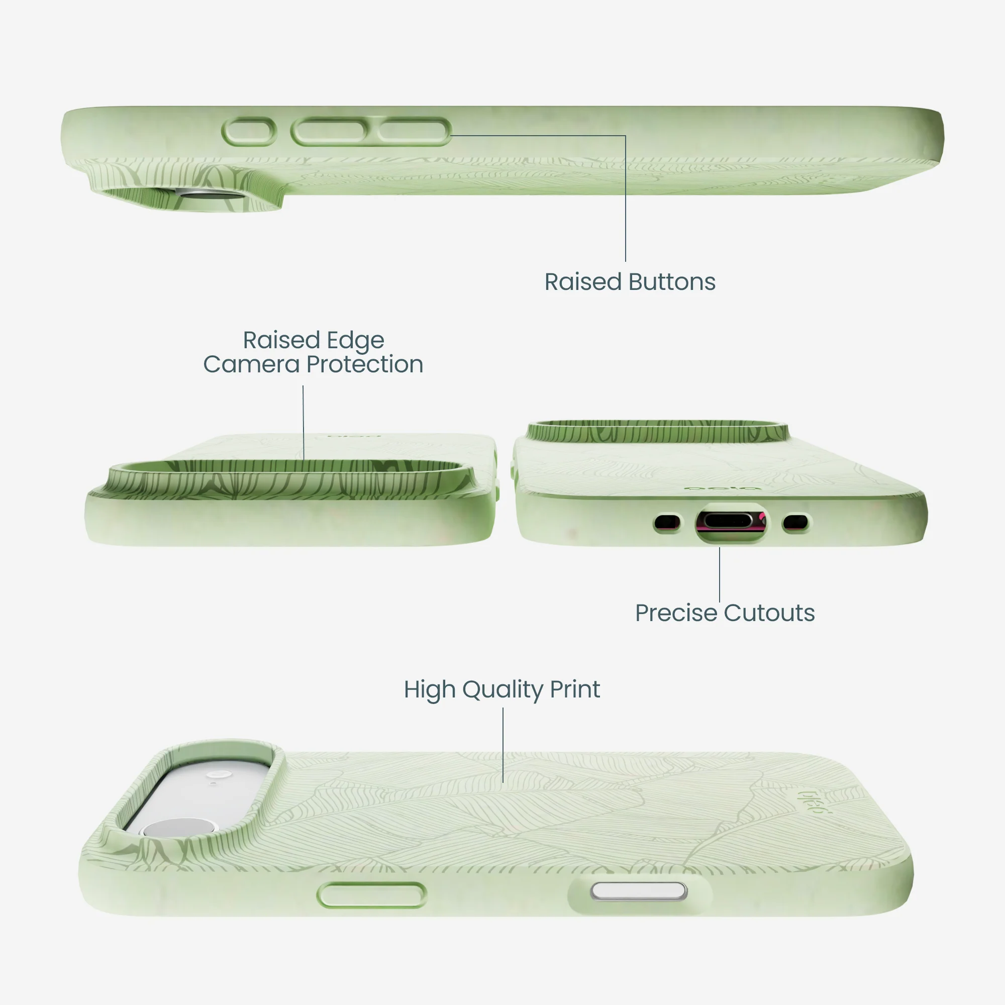 Sage Green Lushy Leaves iPhone Air Case - Image 2