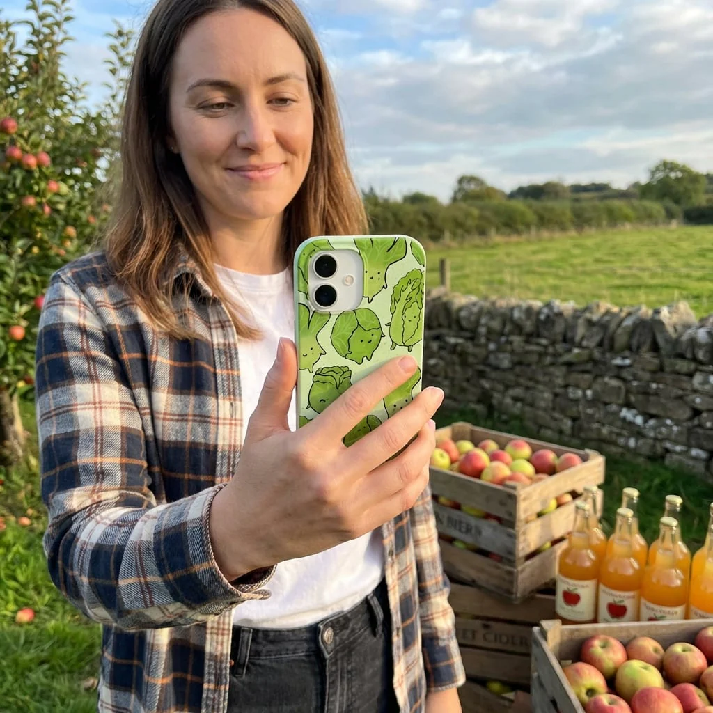 Sage Green Silly Cabbage iPhone 12/ iPhone 12 Pro Case - Image 2
