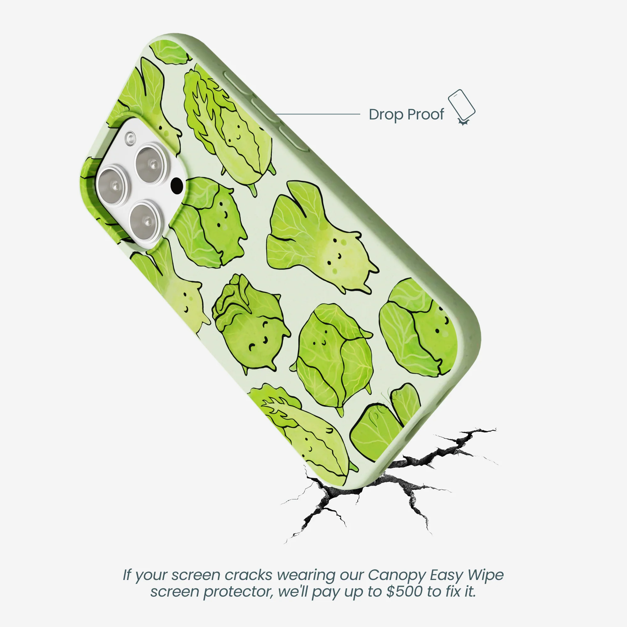 Sage Green Silly Cabbage iPhone 16 Pro Max Case - Image 5