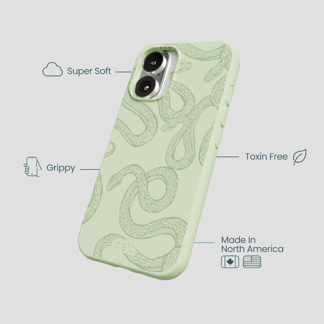 Sage Green Snaky iPhone 16 Case - Image 4