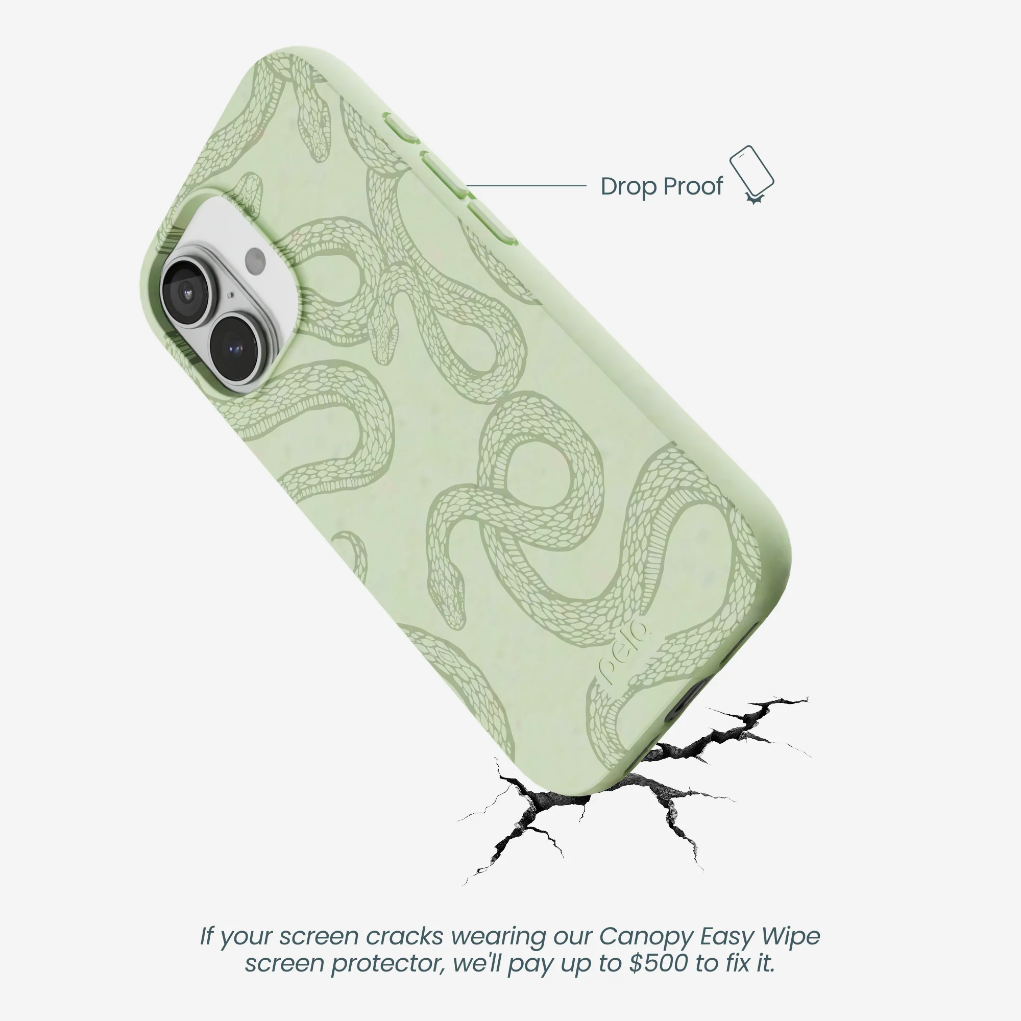 Sage Green Snaky iPhone 17 Case - Image 5