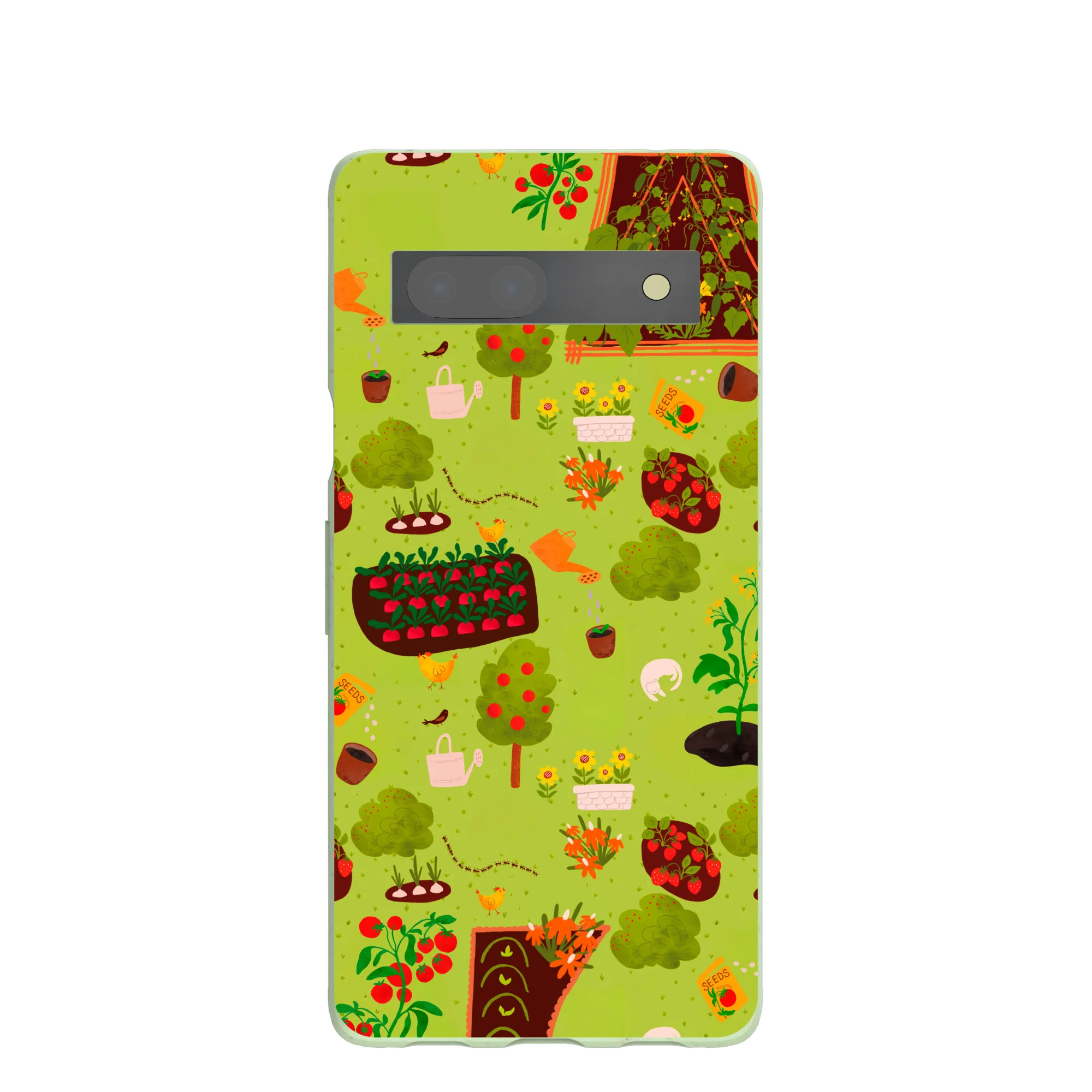 Sage Green Spring Garden Google Pixel 7a Case