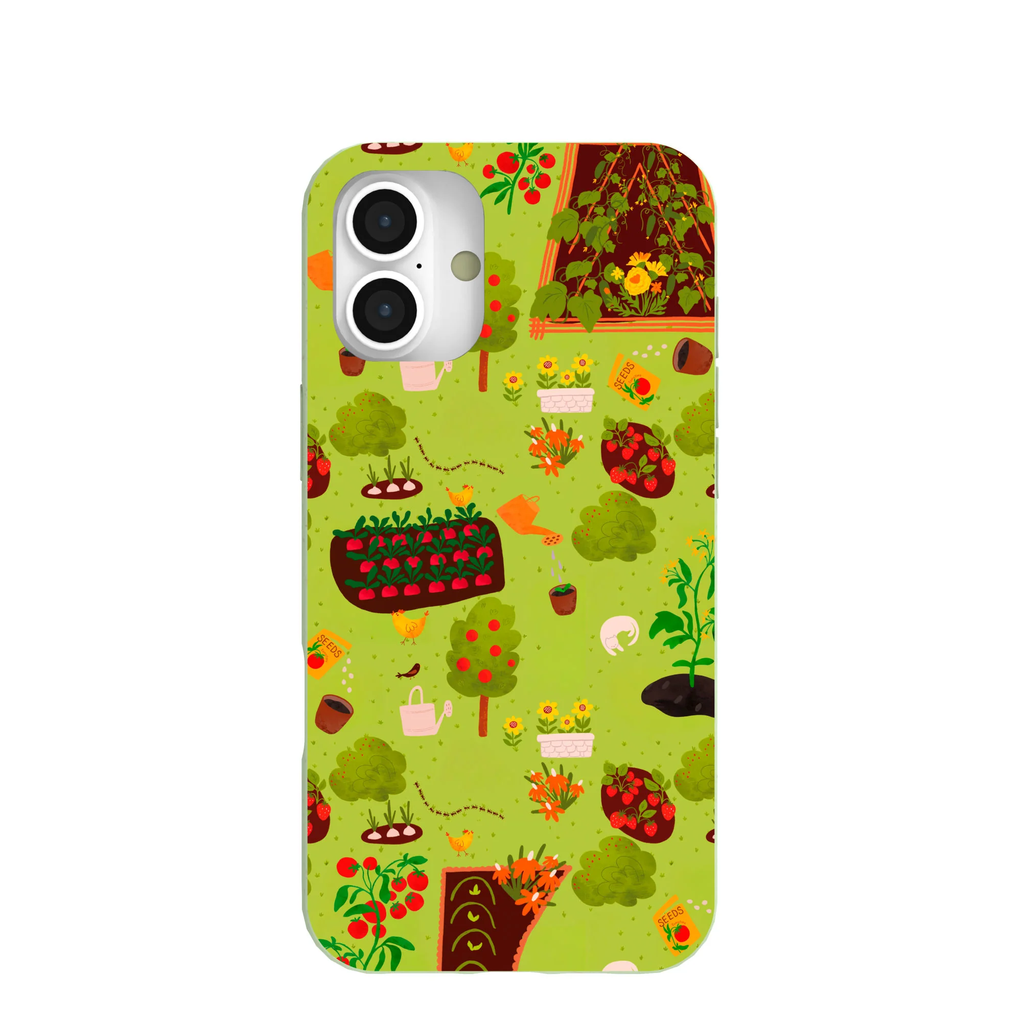 Sage Green Spring Garden iPhone 16 Plus Case