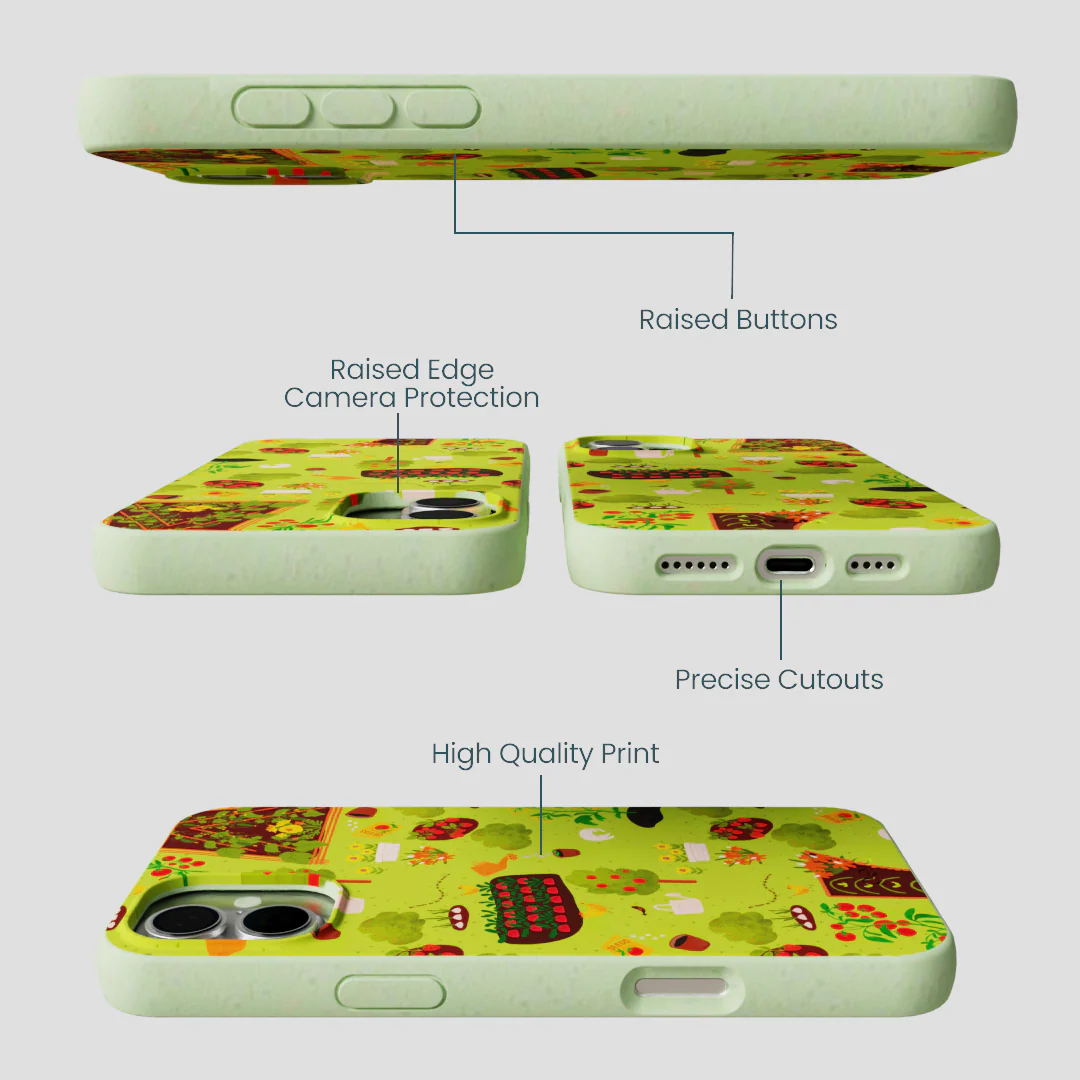 Sage Green Spring Garden iPhone 16 Plus Case - Image 2