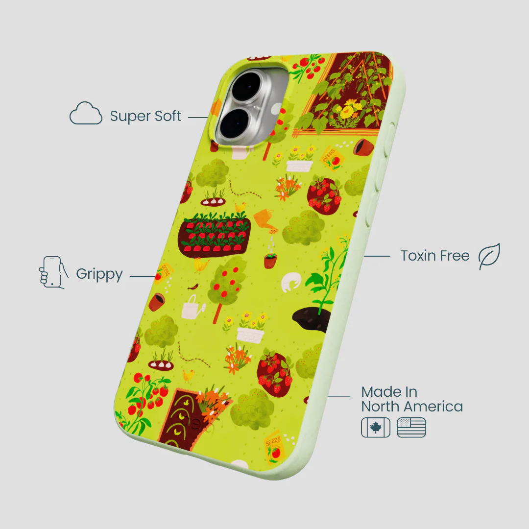 Sage Green Spring Garden iPhone 16 Plus Case - Image 3