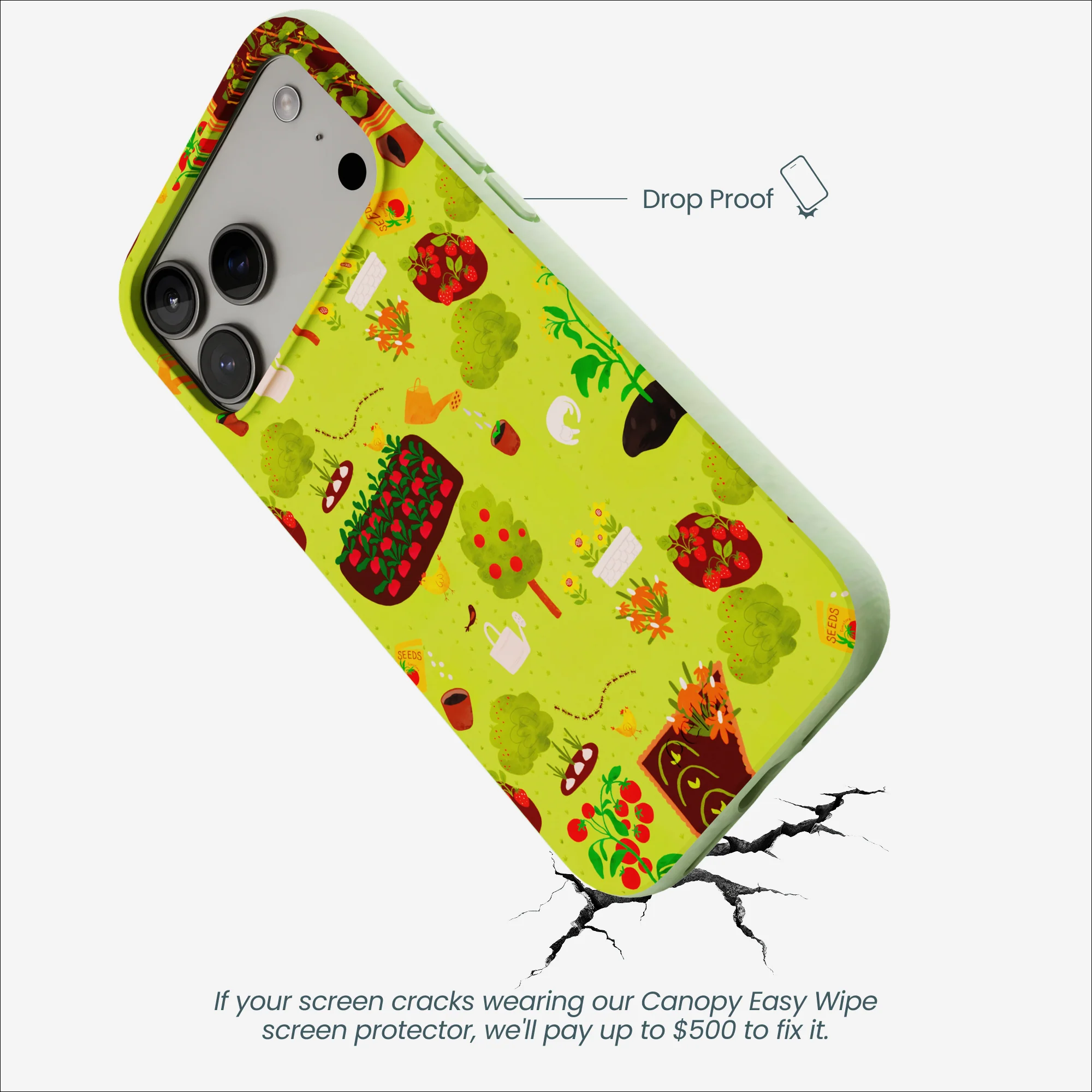Sage Green Spring Garden iPhone 17 Pro Max Case - Image 4