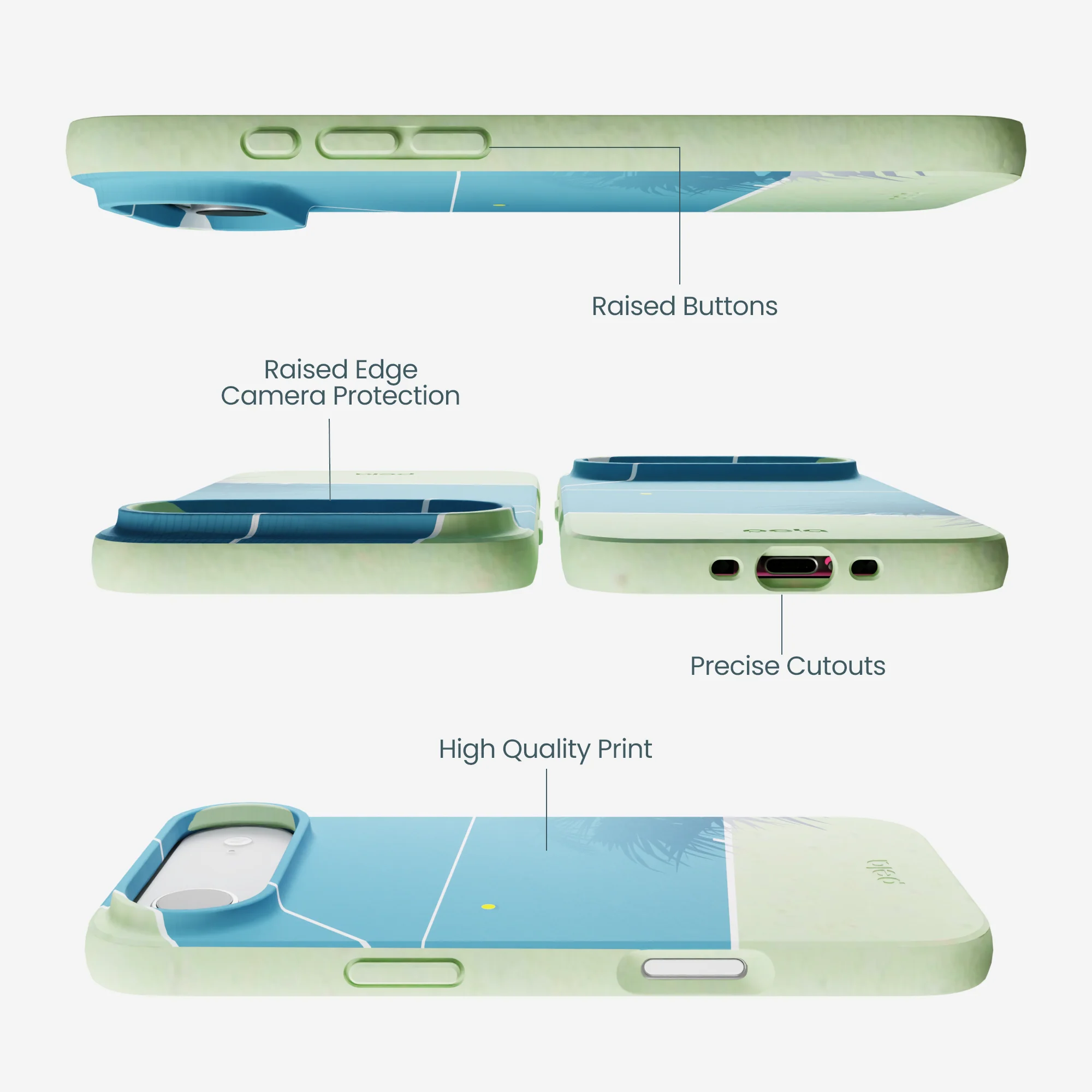 Sage Green Tennis Court iPhone Air Case - Image 2