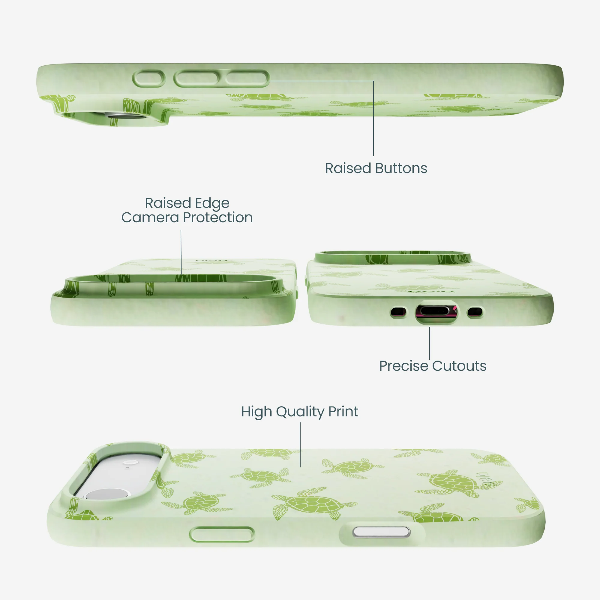 Sage Green Tiny Turtles iPhone Air Case - Image 3