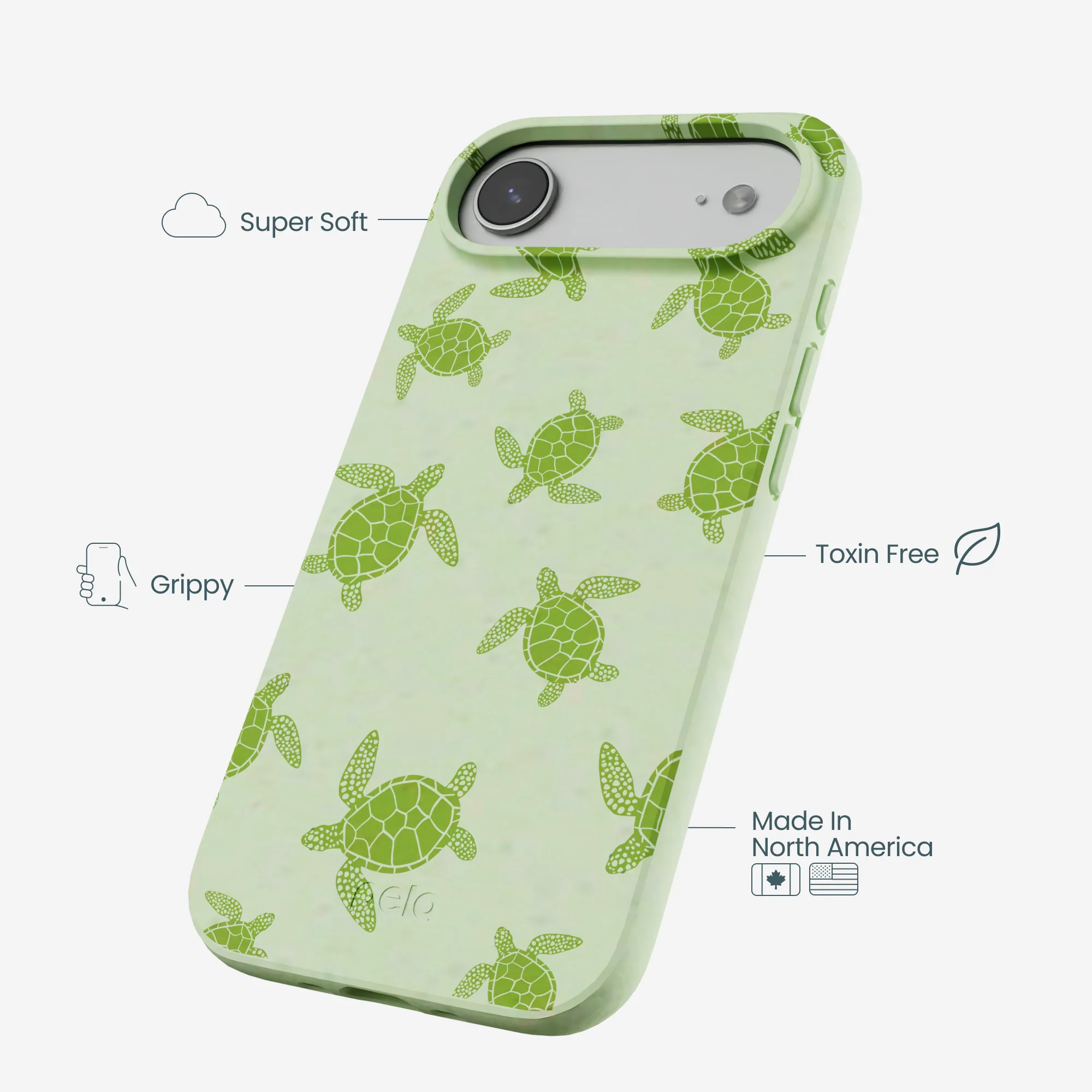 Sage Green Tiny Turtles iPhone Air Case - Image 4