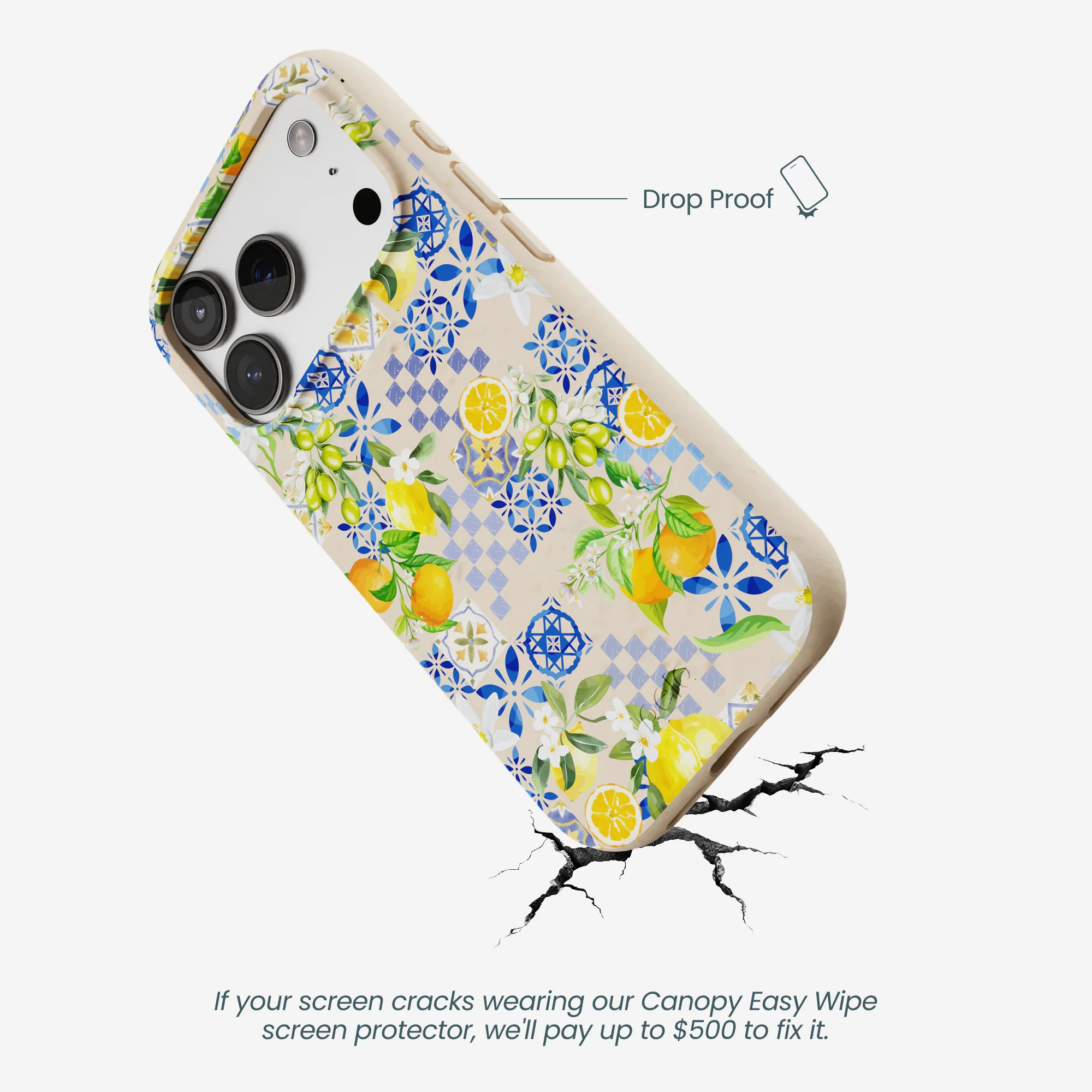 Seashell Amalfi Fruits iPhone 17 Pro Case - Image 4