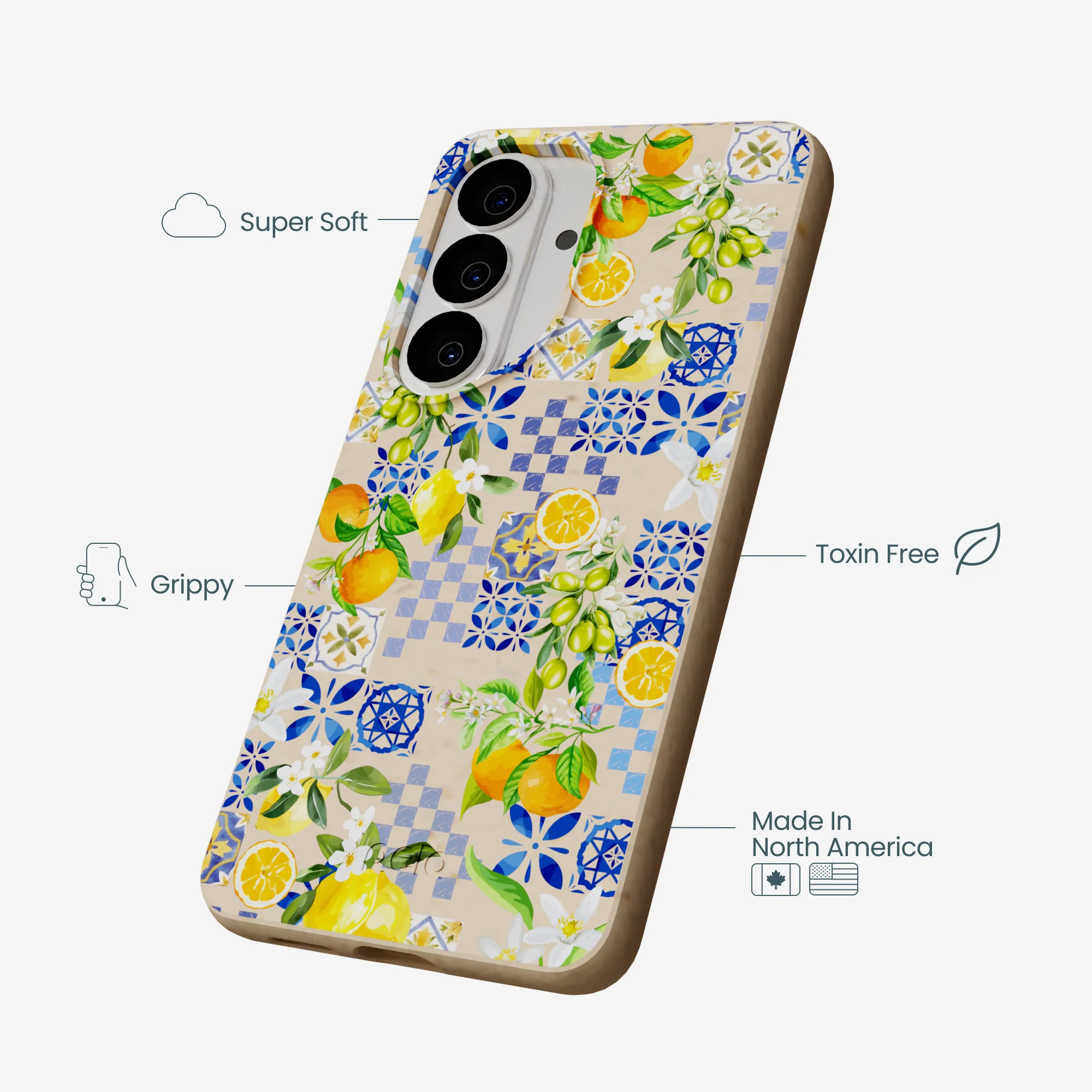 Seashell Amalfi Fruits Samsung Galaxy S26 Case - Image 4