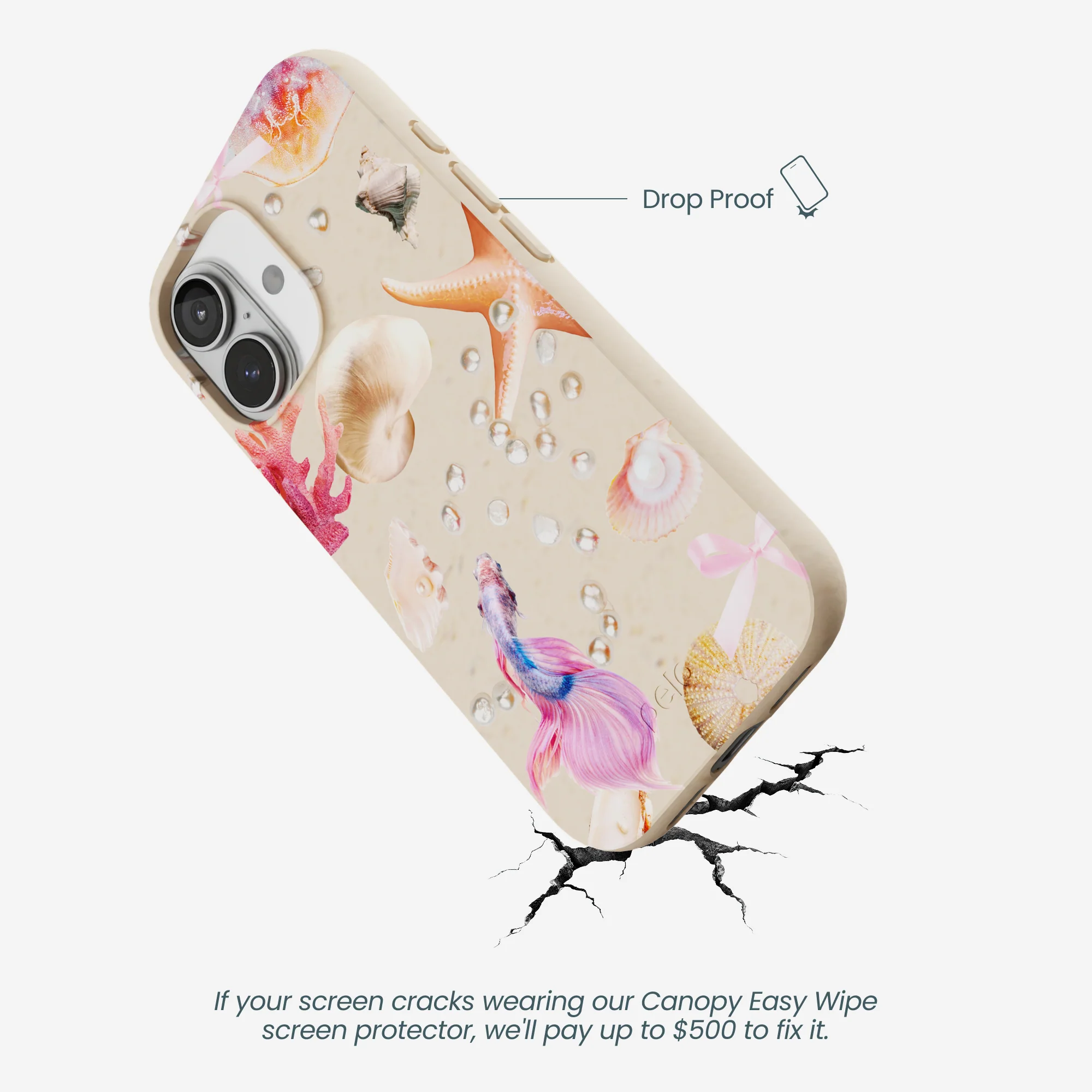 Seashell Aqua Dreams iPhone 17 Case - Image 5