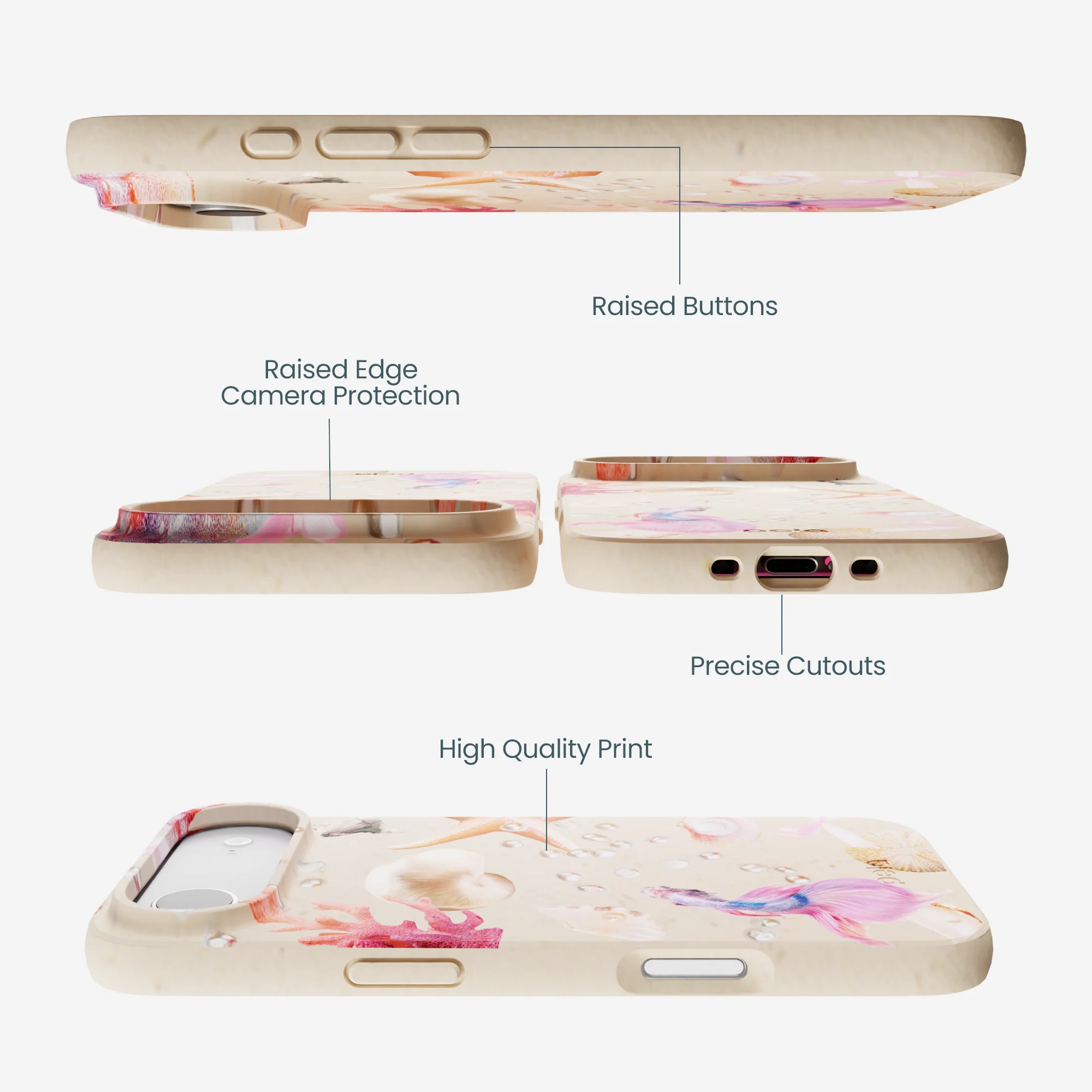 Seashell Aqua Dreams iPhone Air Case - Image 3