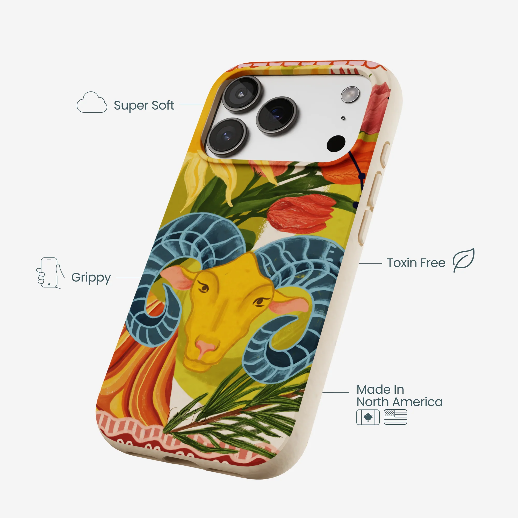 Seashell Aries Ram iPhone 17 Pro Case - Image 4