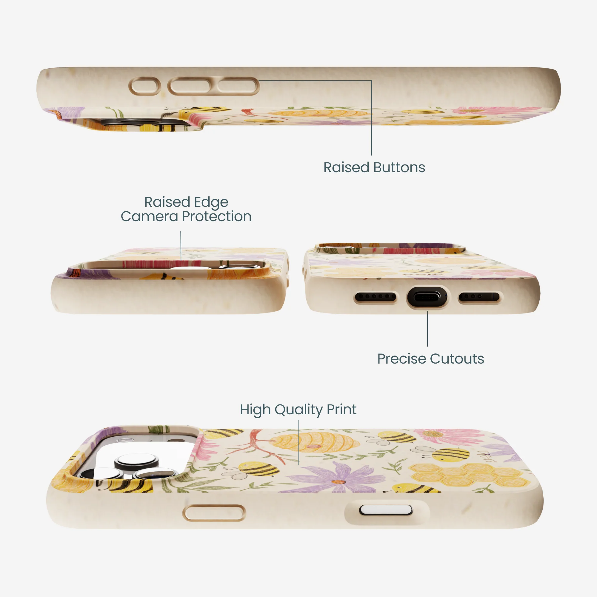 Seashell Bee Life iPhone 17 Pro Max Case - Image 3