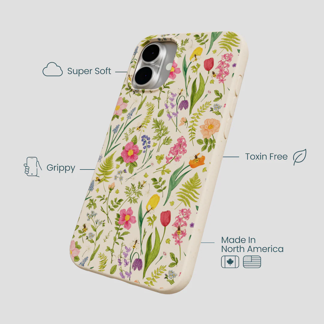 Seashell Bee Meadow iPhone 16 Plus Case - Image 4