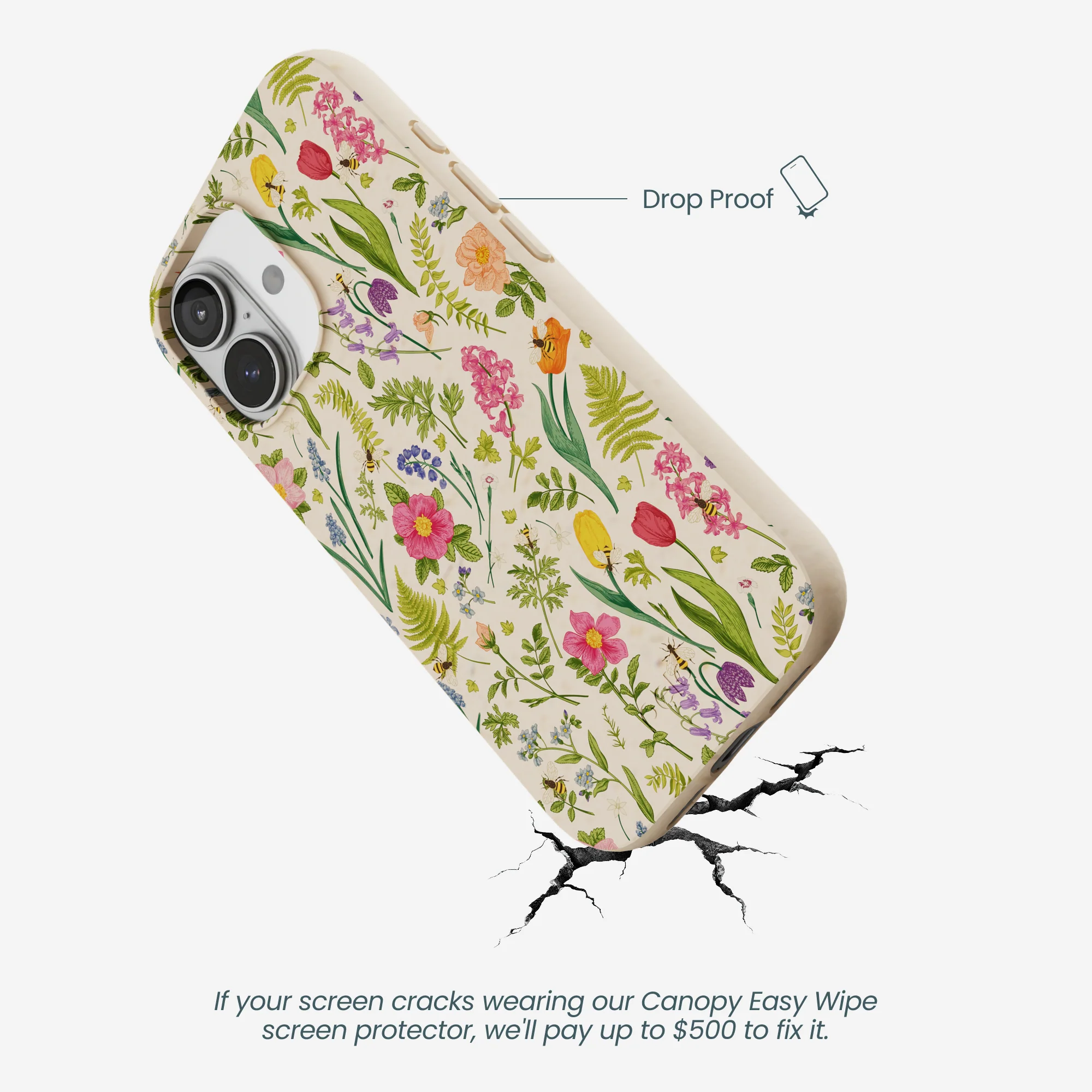 Seashell Bee Meadow iPhone 17 Case - Image 5