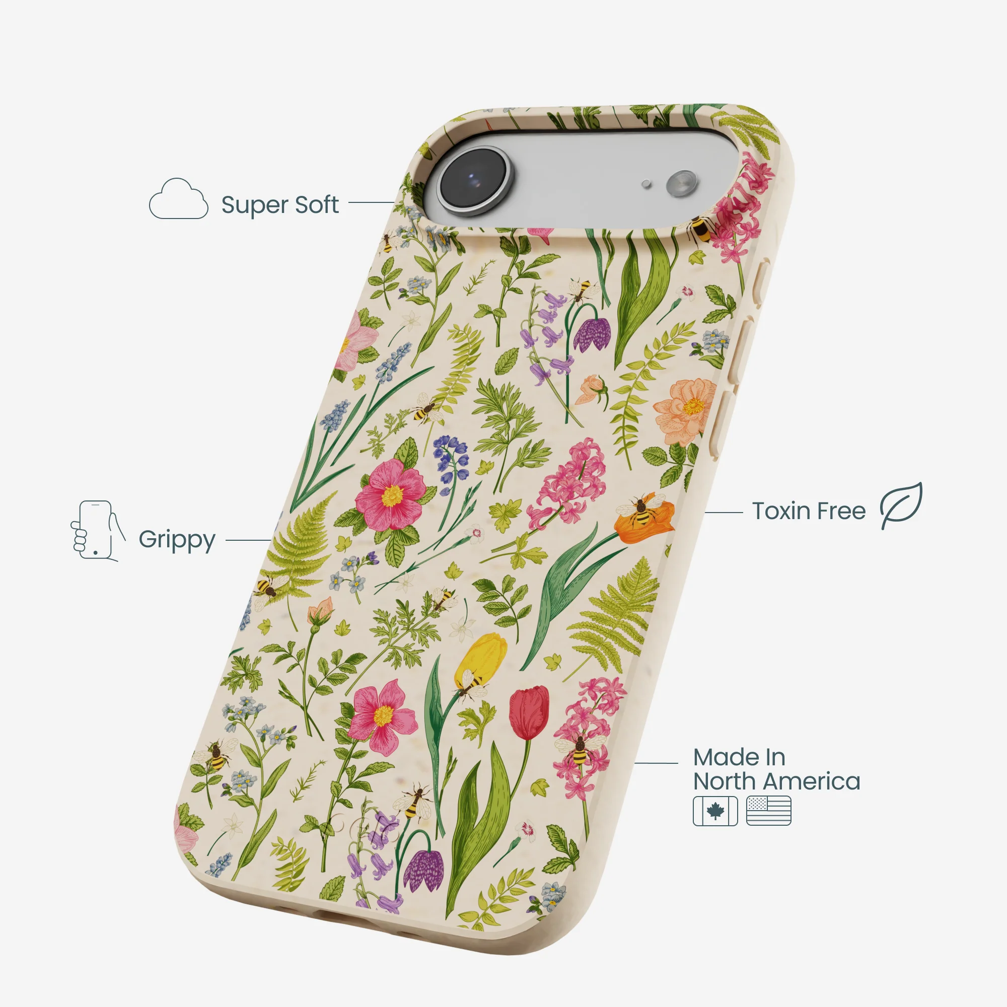 Seashell Bee Meadow iPhone 17 Air Case - Image 4