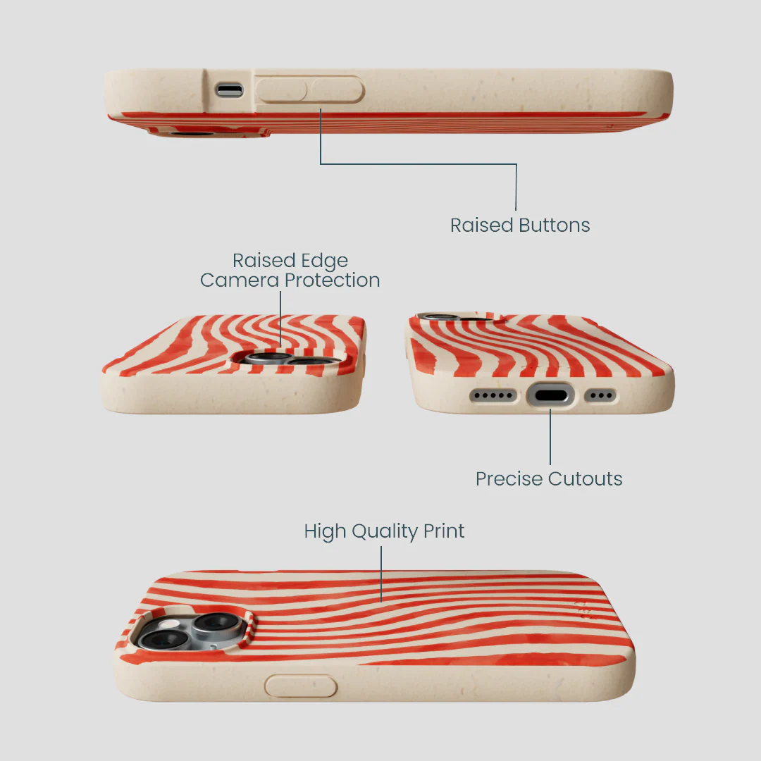 Seashell Big Top Stripes iPhone 14 Case - Image 3